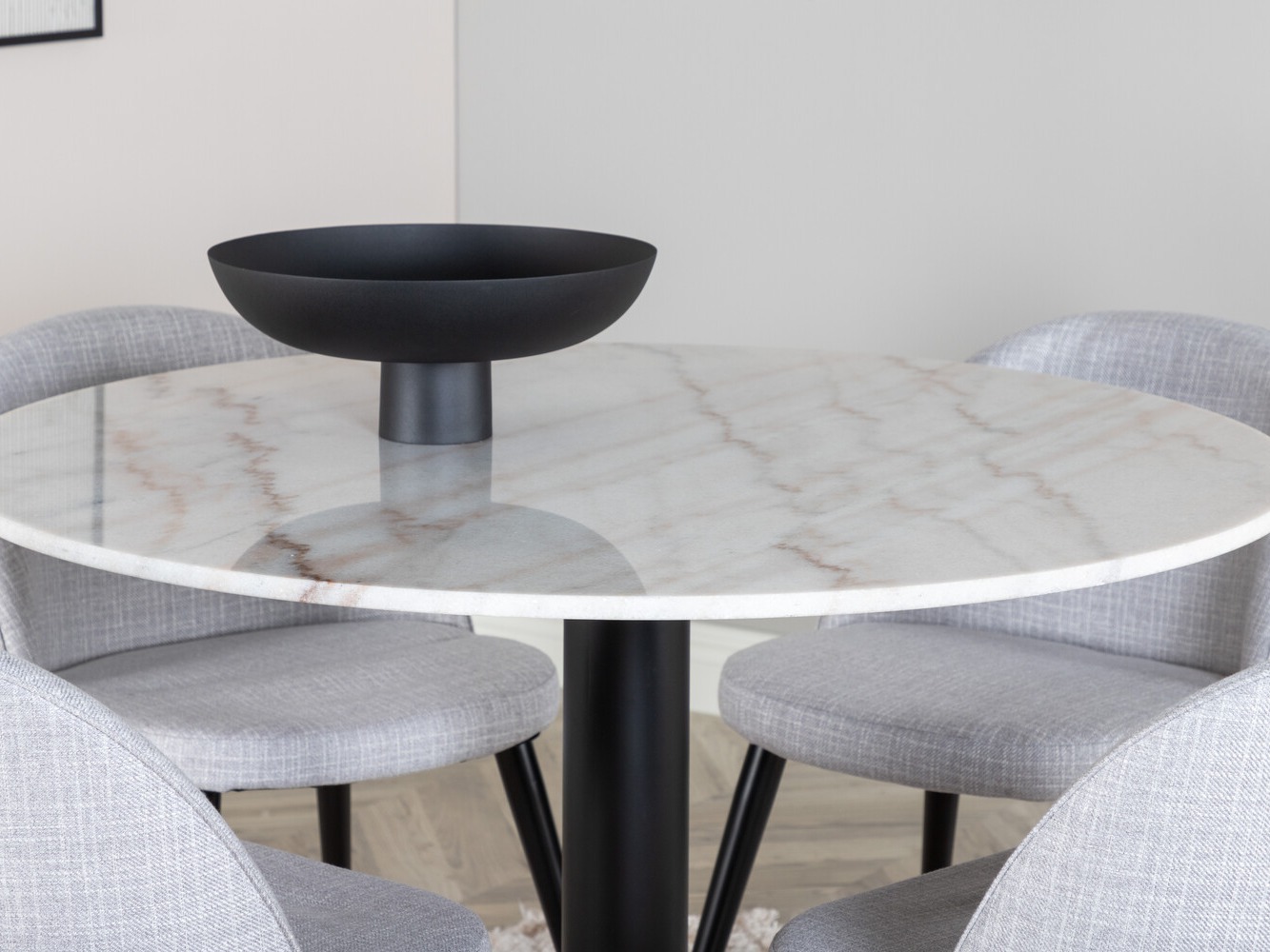Set de mese Dallas 2572 (Negru + Gri deschis)