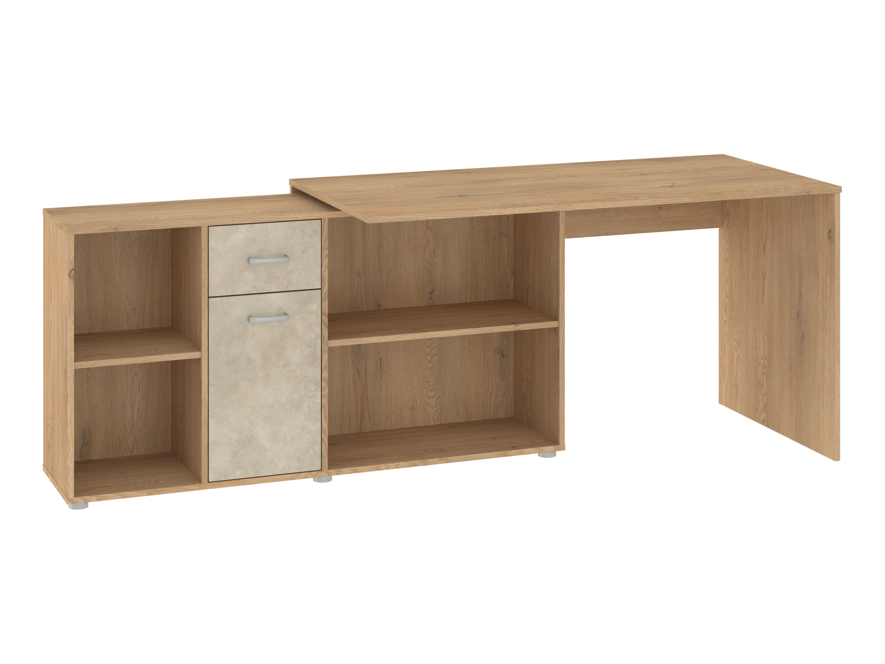 Birou de colt Gilroy 113 (Stejar Cremona + Bej)