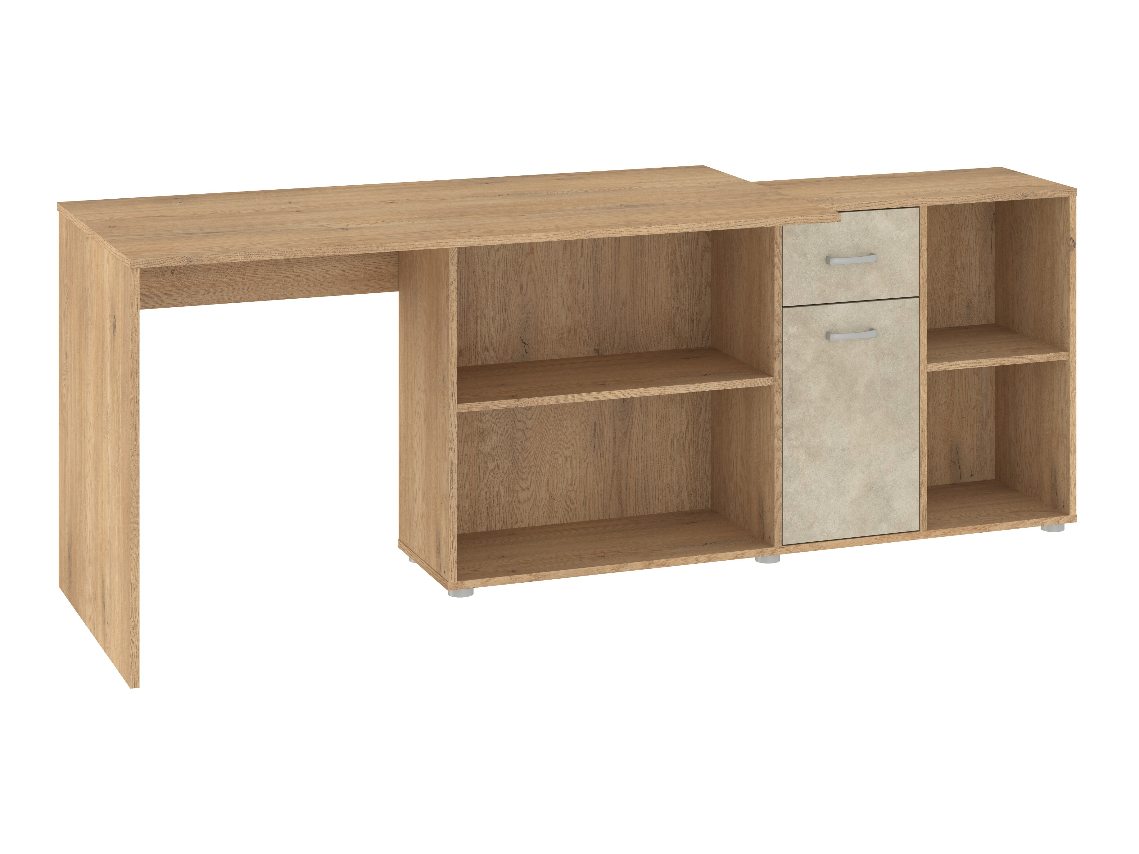 Birou de colt Gilroy 113 (Stejar Cremona + Bej)