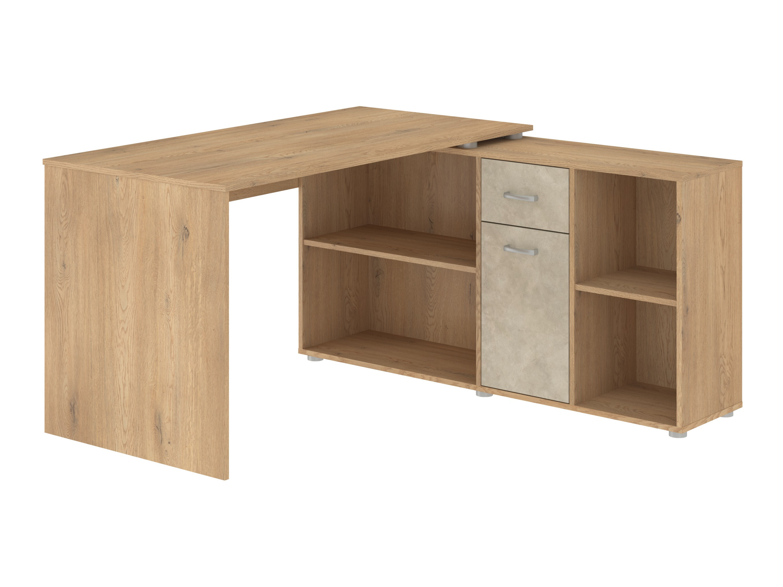 Birou de colt Gilroy 113 (Stejar Cremona + Bej)