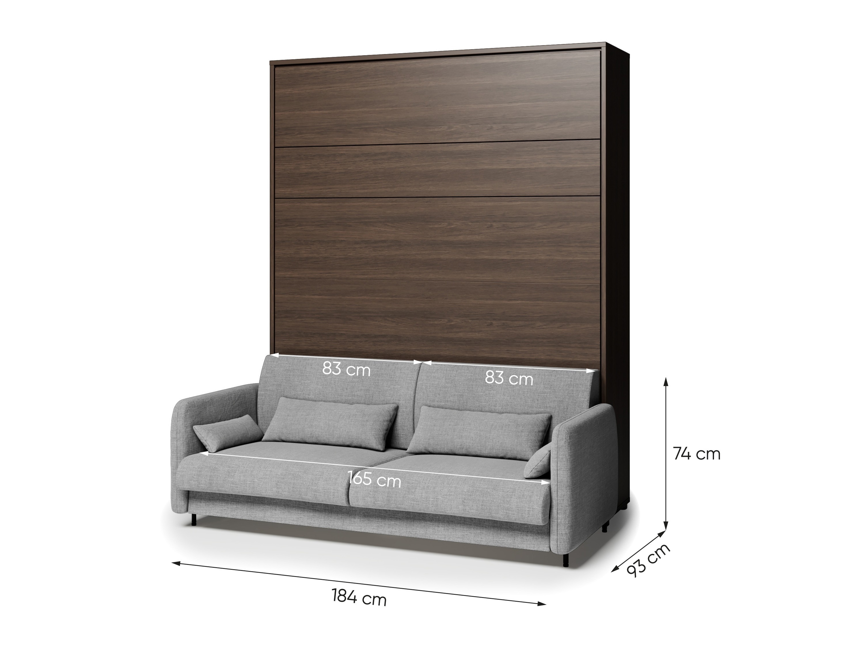 Set de mobilier Concept Lenart VI (Alb + Gri)