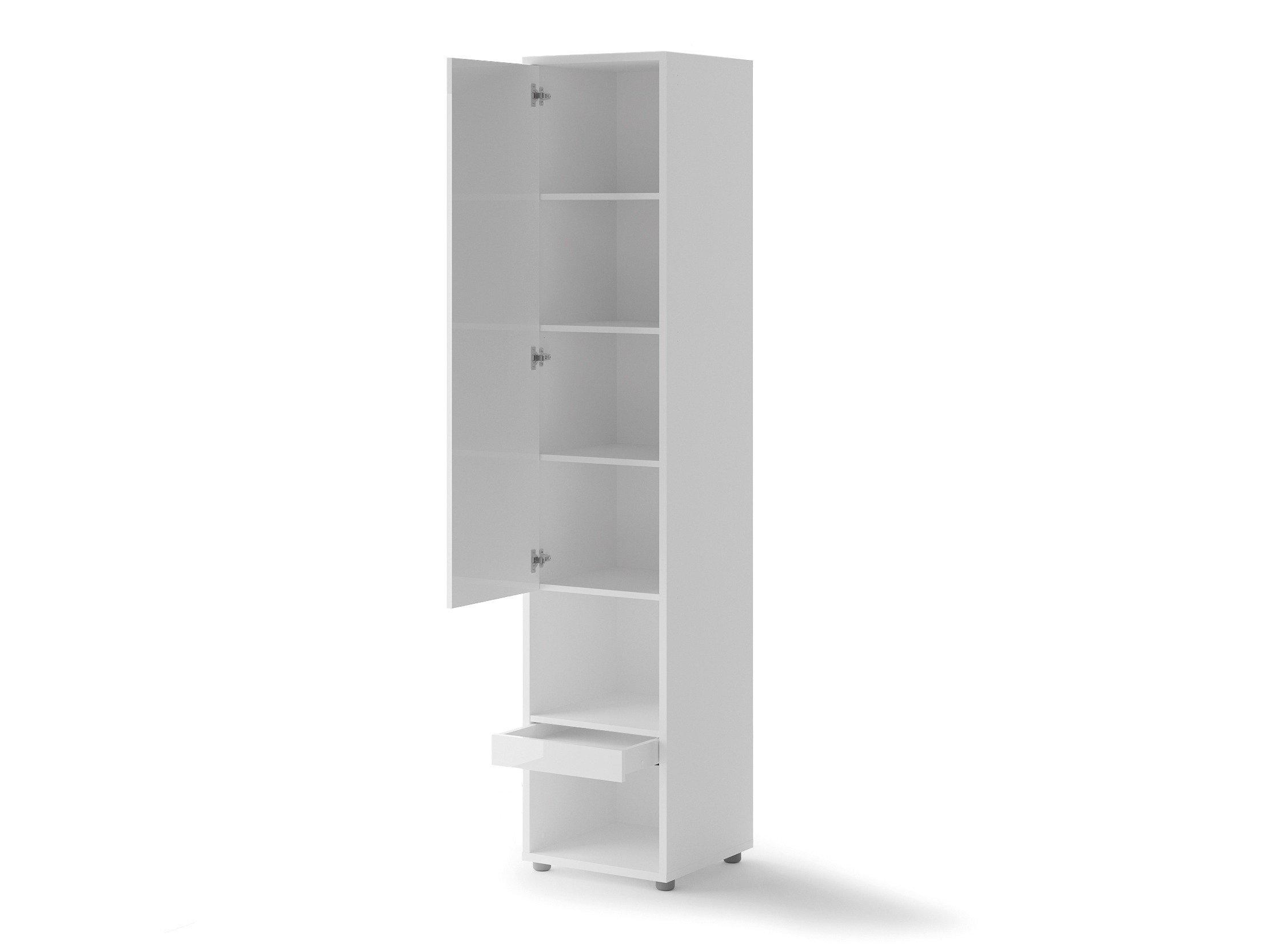Set de mobilier Concept Lenart VI (Alb lucios + Alb + Albastru)