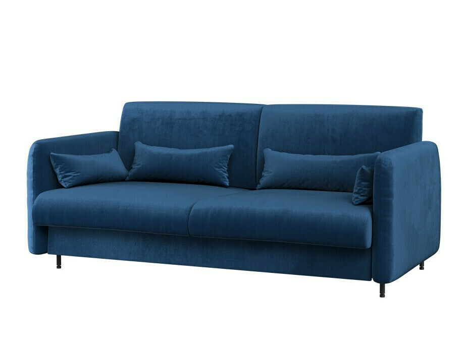 Set de mobilier Concept Lenart VI (Alb lucios + Alb + Albastru)