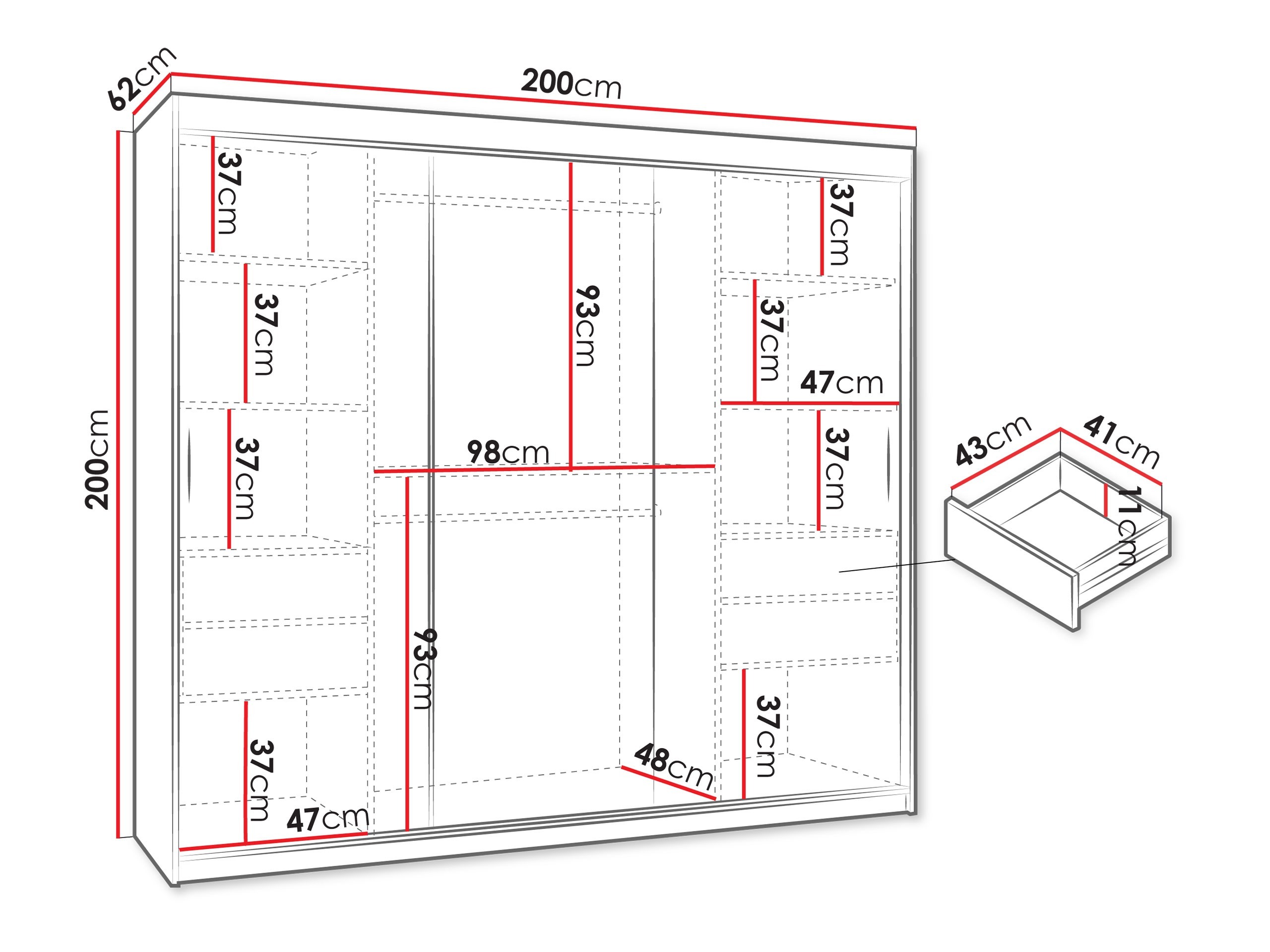 Dulap Hartford 499 (Negru)
