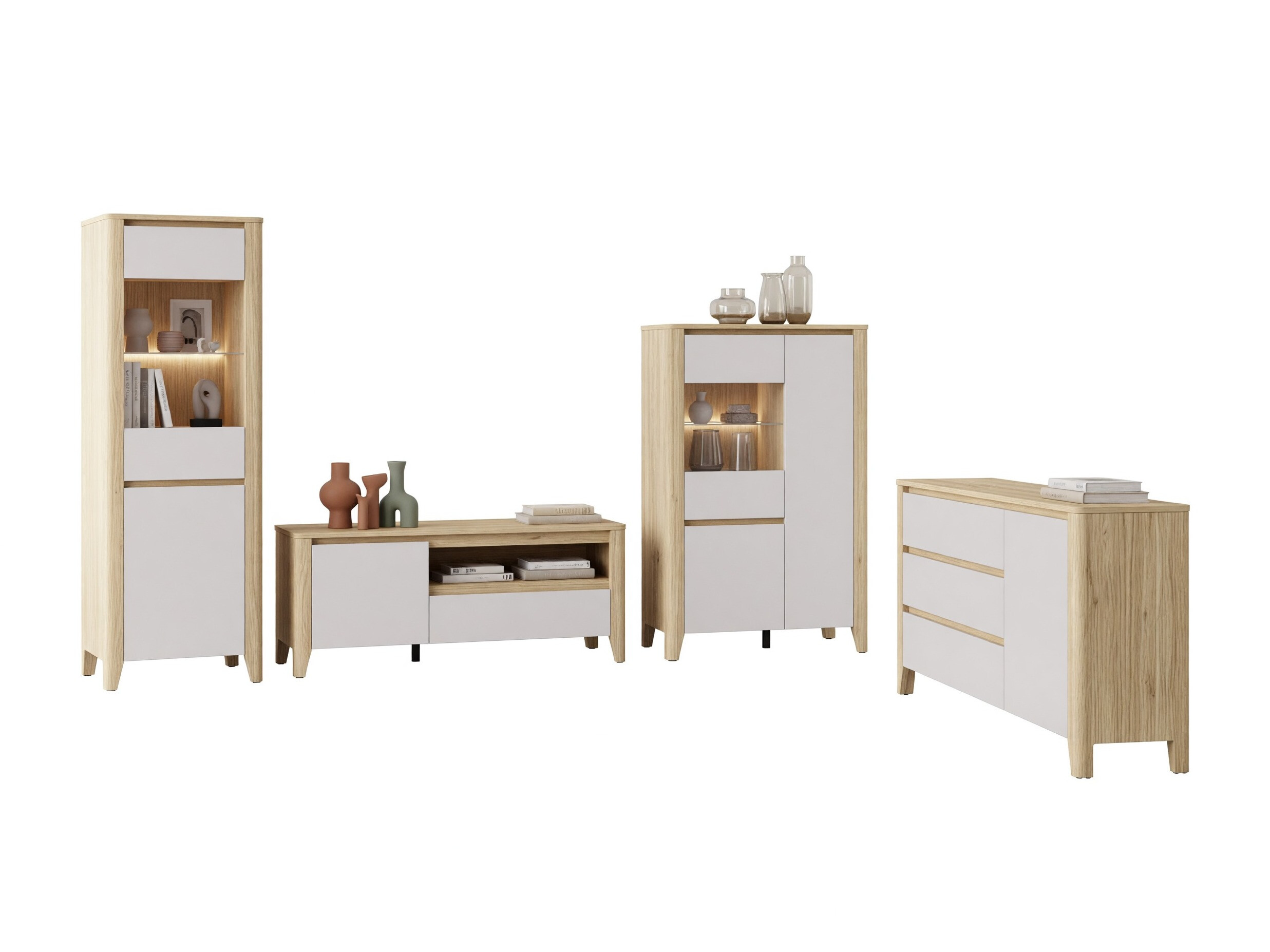 Set de living Talduno 108 (Stejar deschis + Cașmir)