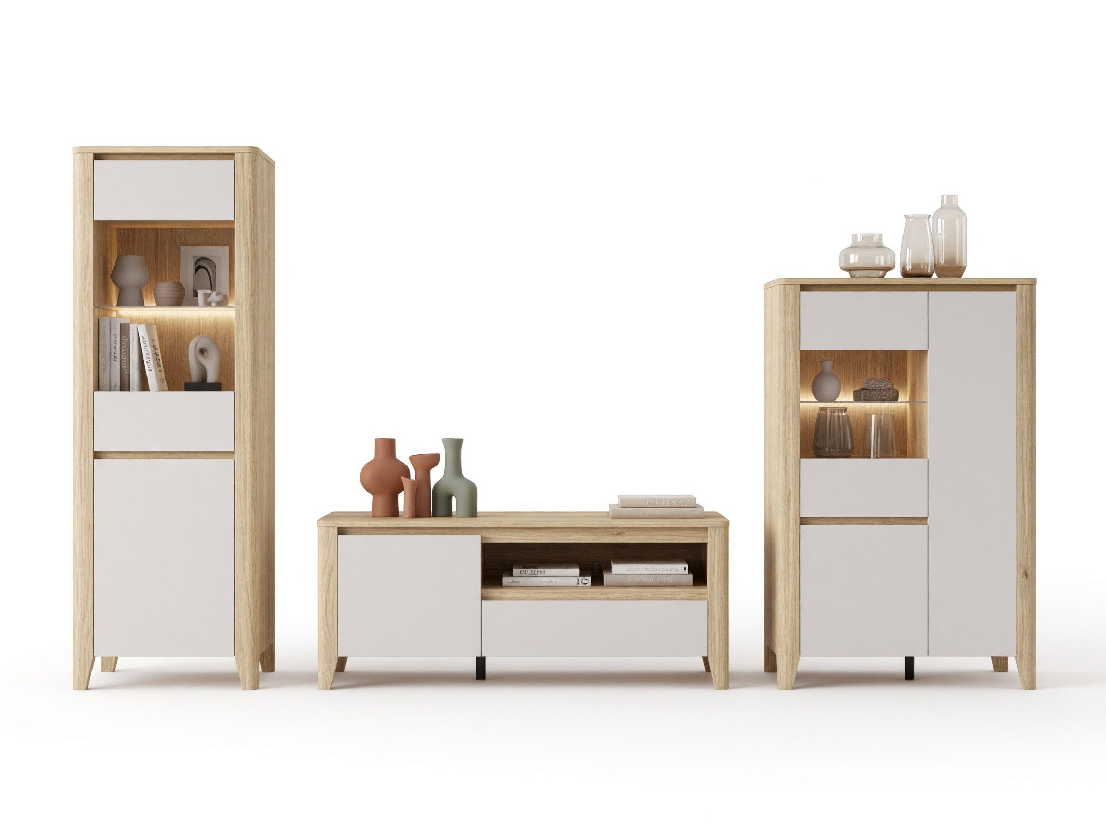 Set de living Talduno 108 (Stejar deschis + Cașmir)