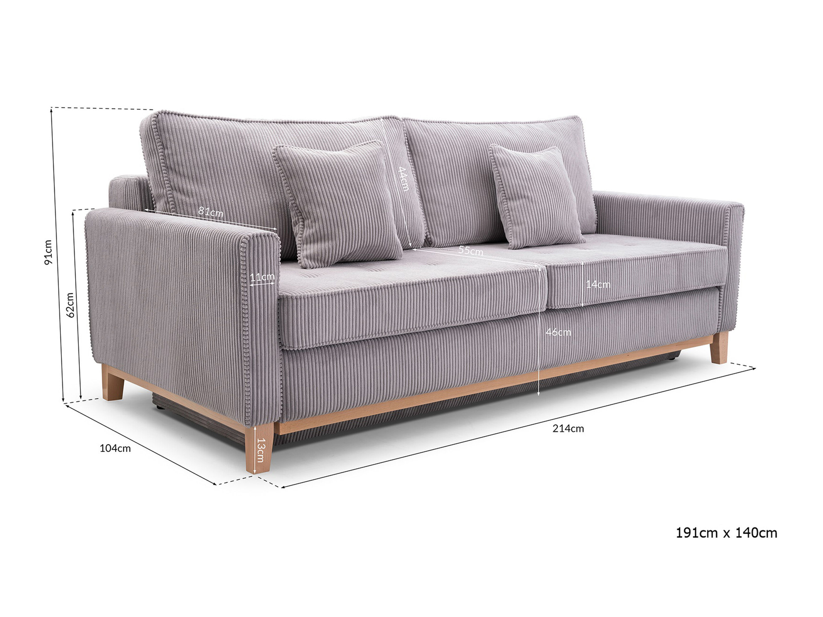 Canapea extensibilă Lufkin 129 (Anafi 6)