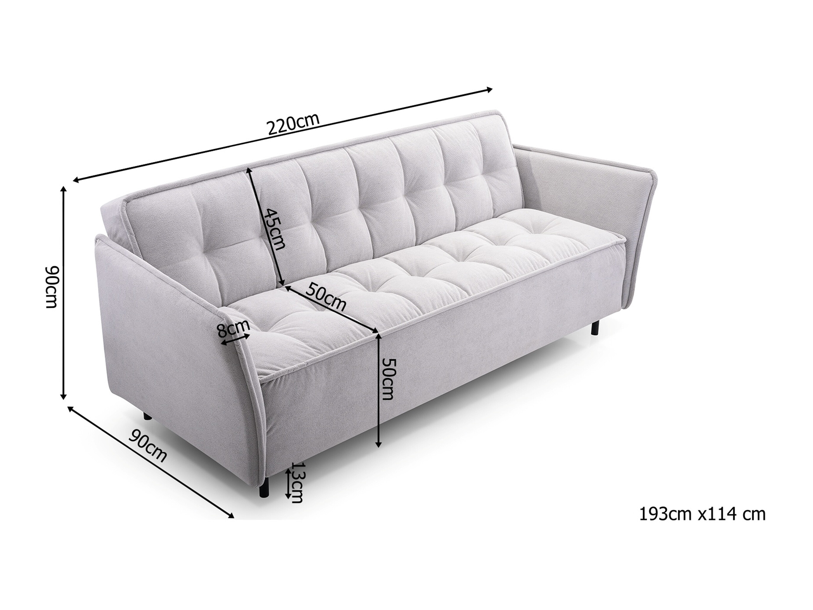 Canapea extensibilă Lufkin 130 (Curio 55)