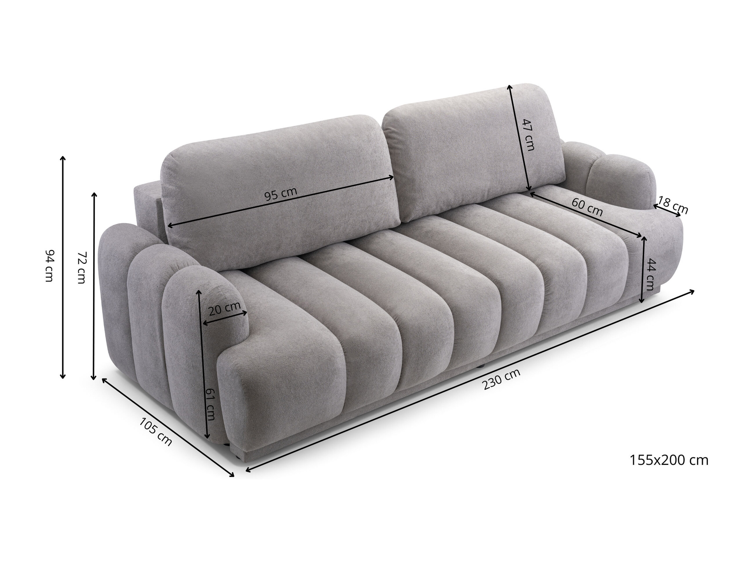 Canapea extensibilă Lufkin 131 (Gerra 65)