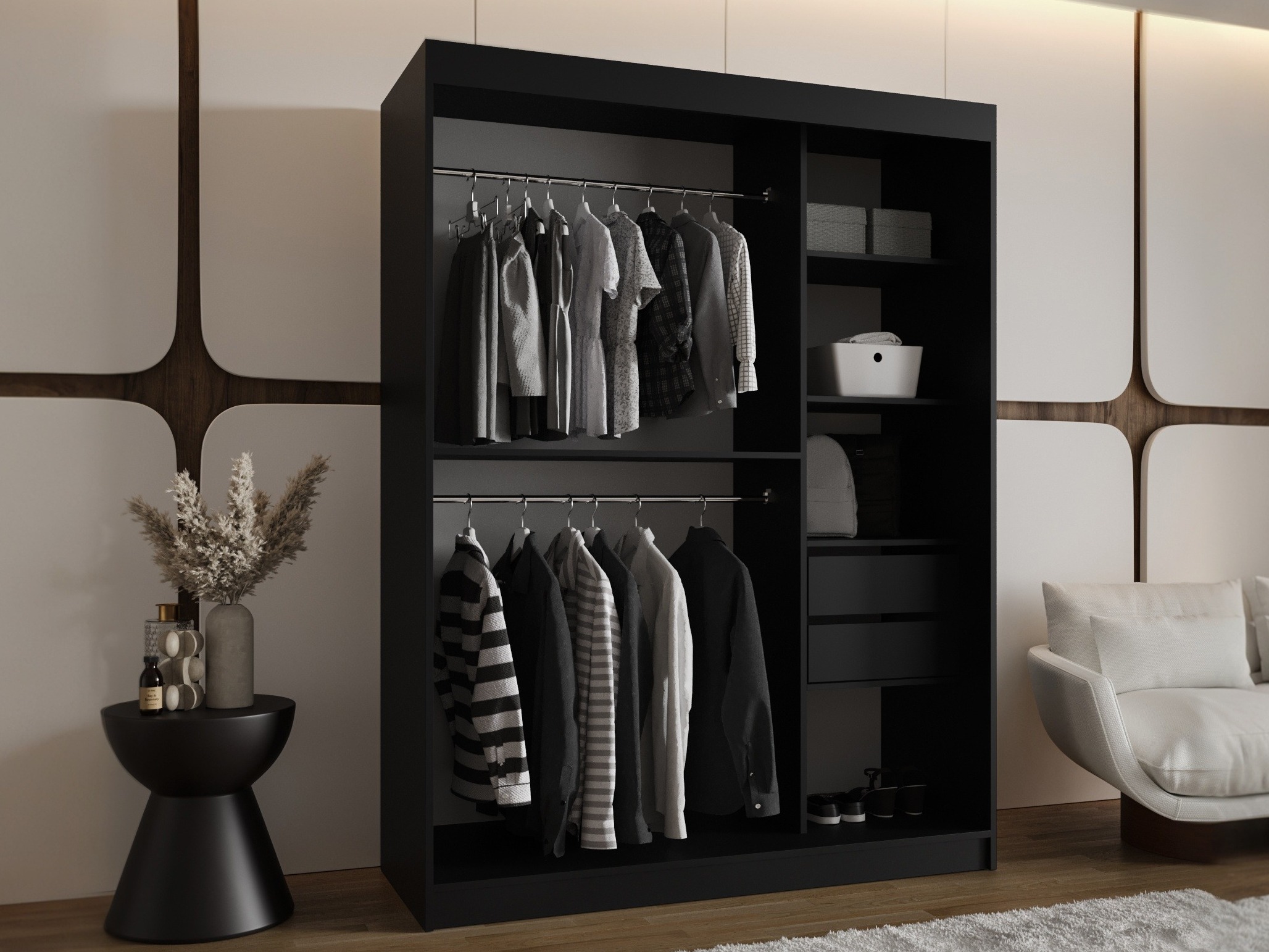 Dulap Hartford 502 (Negru)