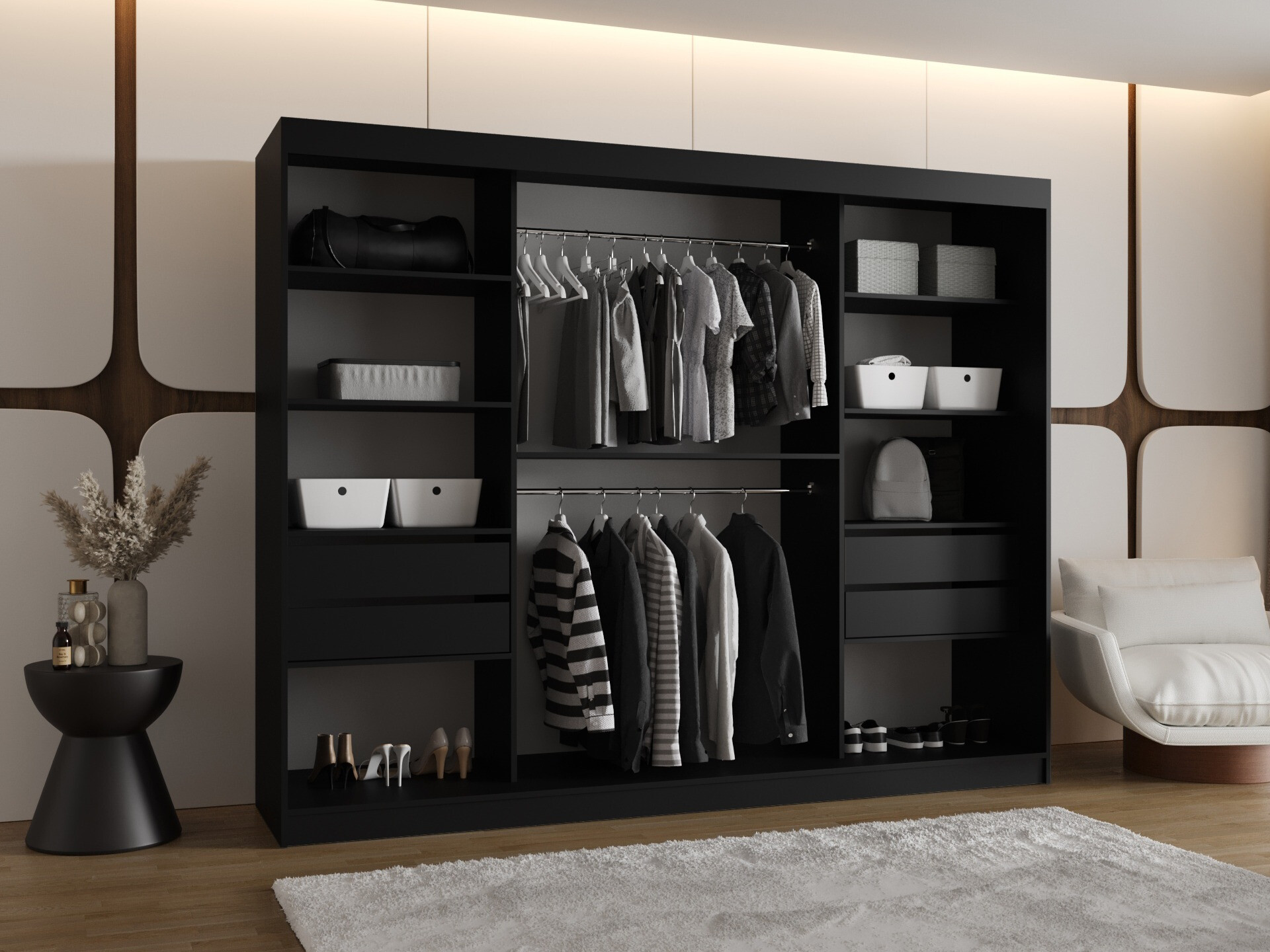 Dulap Hartford 508 (Negru)