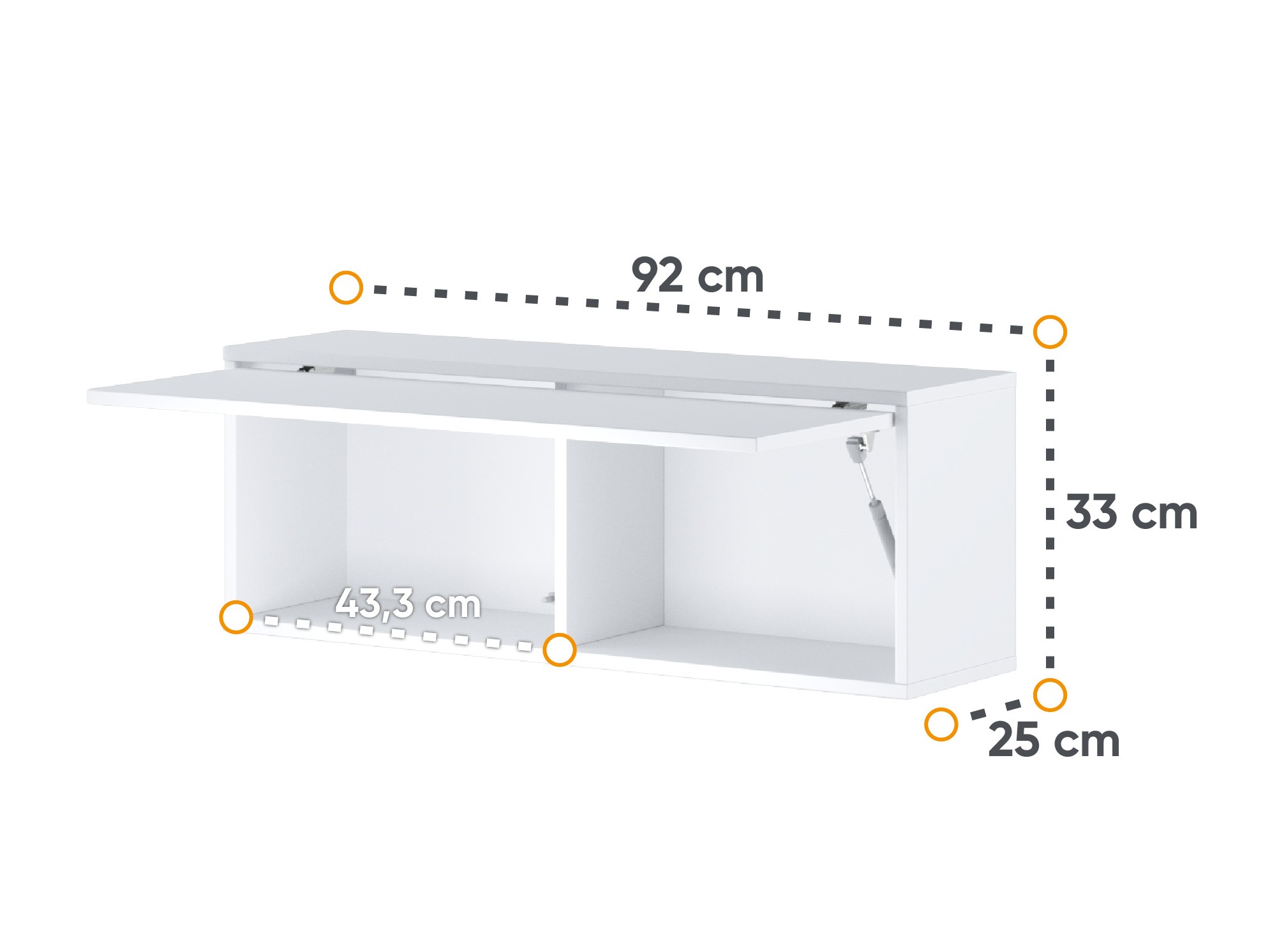 Dulap de perete Concept Lenart II (Alb)