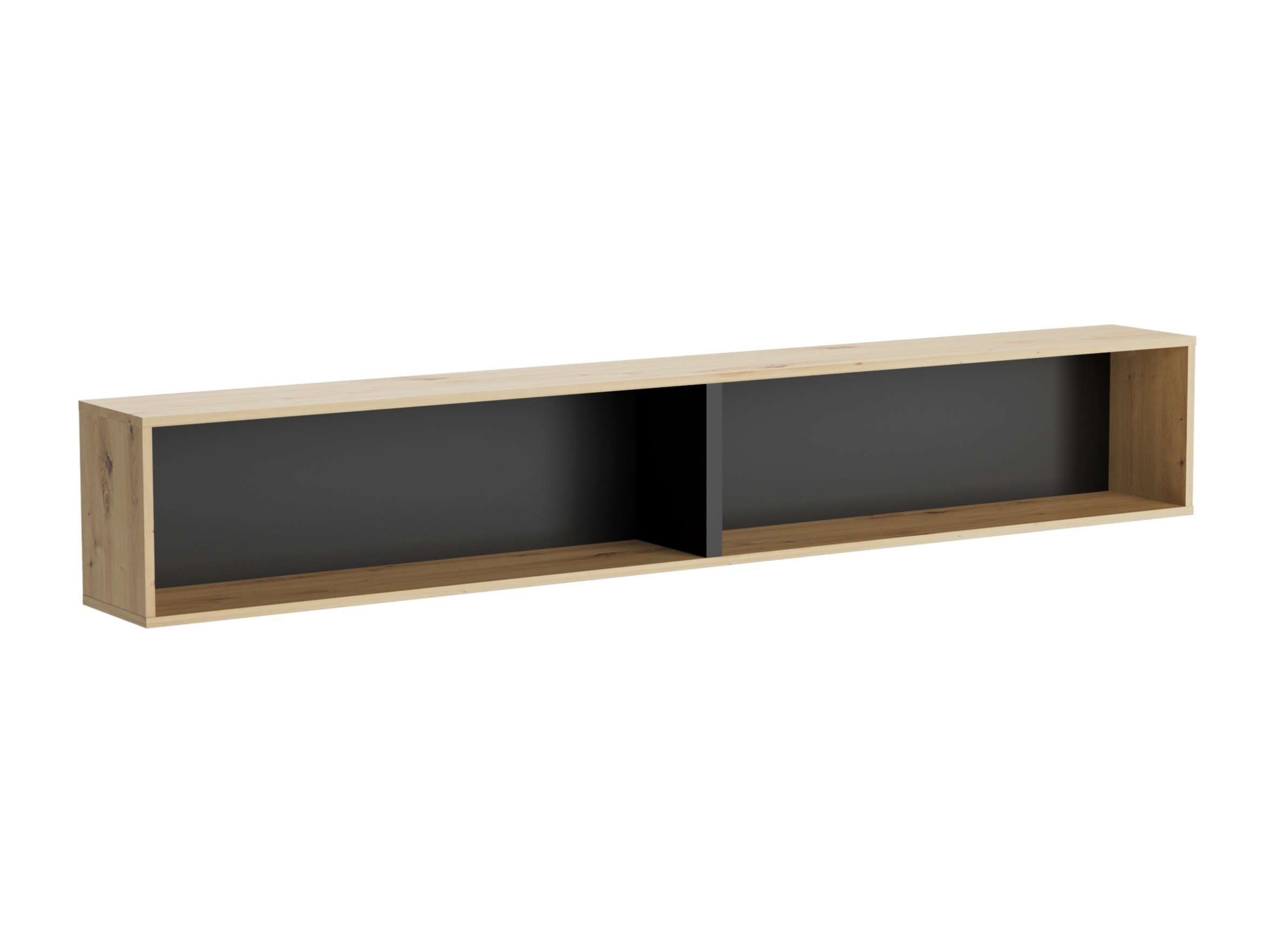 Raft de perete Concept Lenart III (Stejar artizan + Negru)