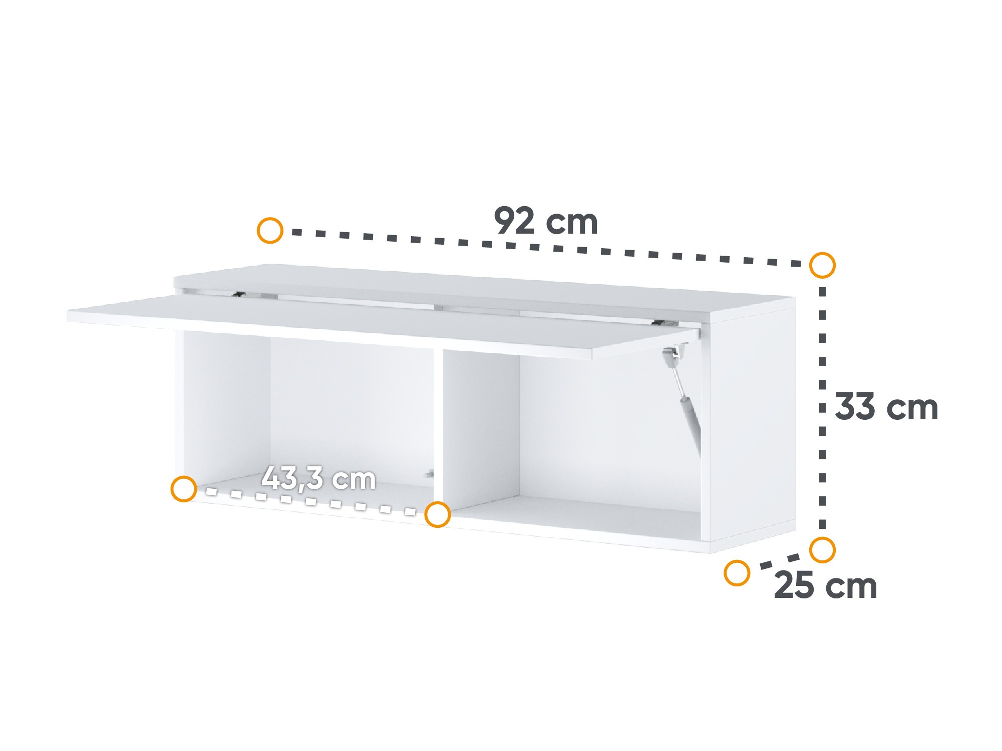 Dulap de perete Concept Lenart II (Gri)