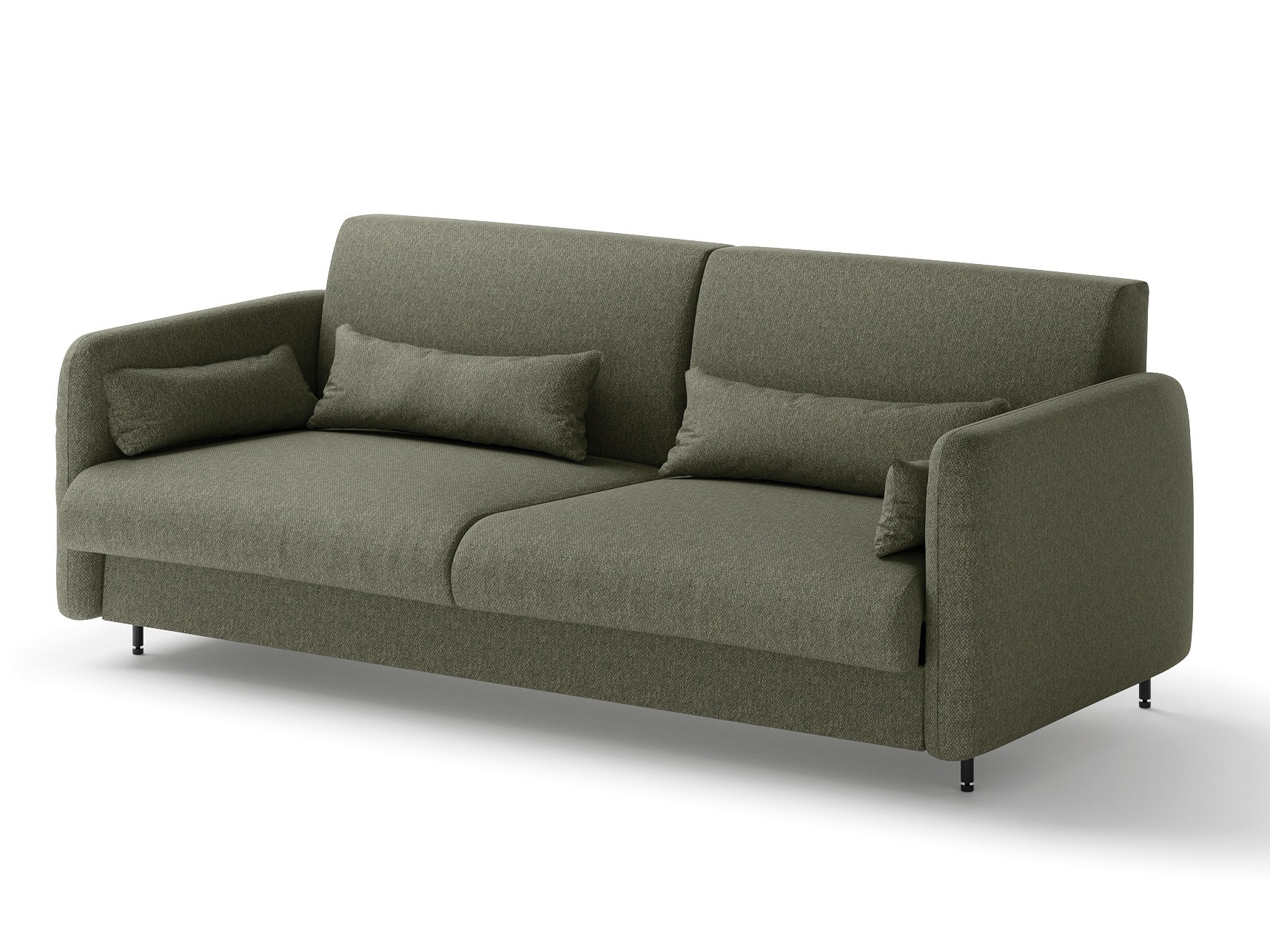 Pat rabatabil Concept Lenart VII (Stejar închis + Verde)