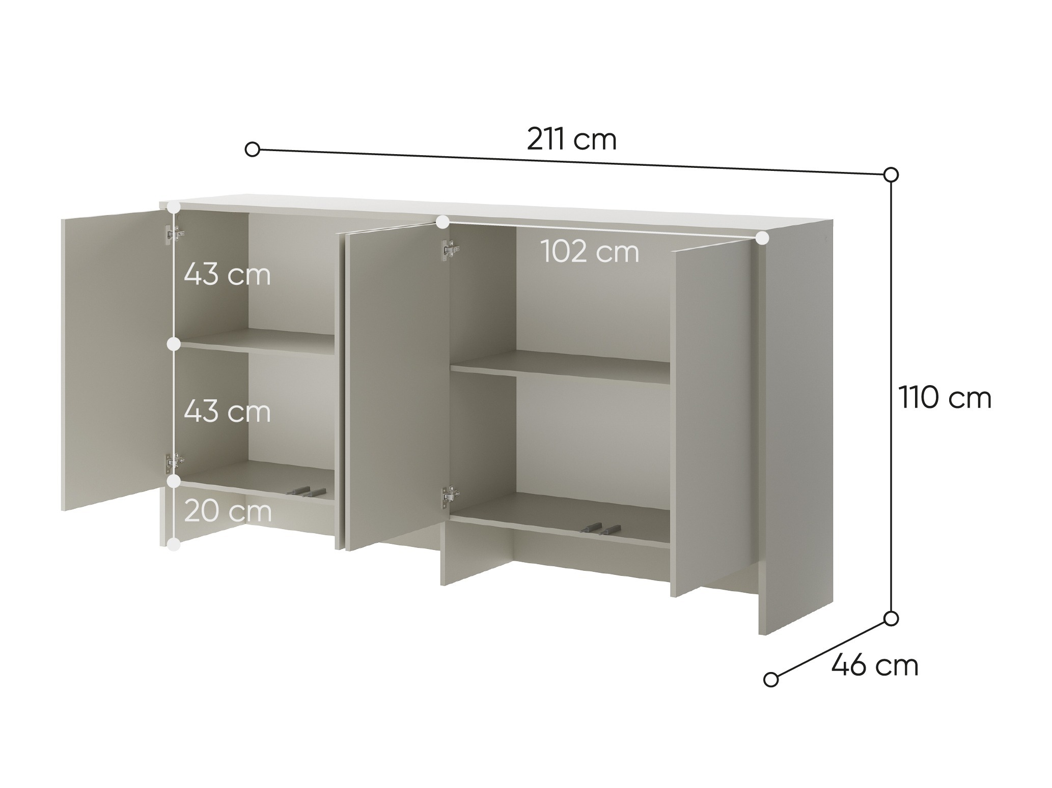 Set de mobilier Concept Lenart X (Stejar închis)