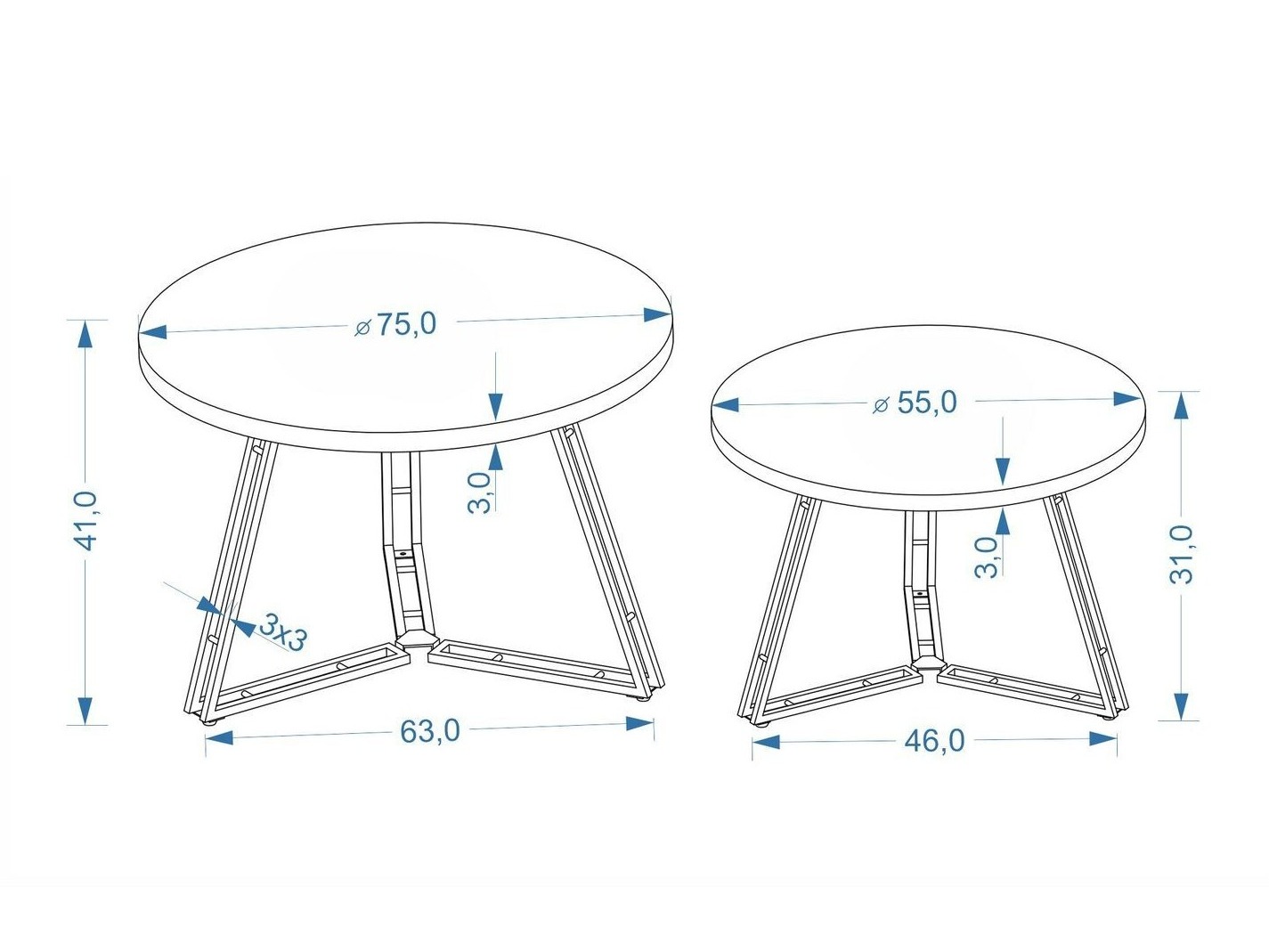Set de măsuțe de cafea Houston 2184