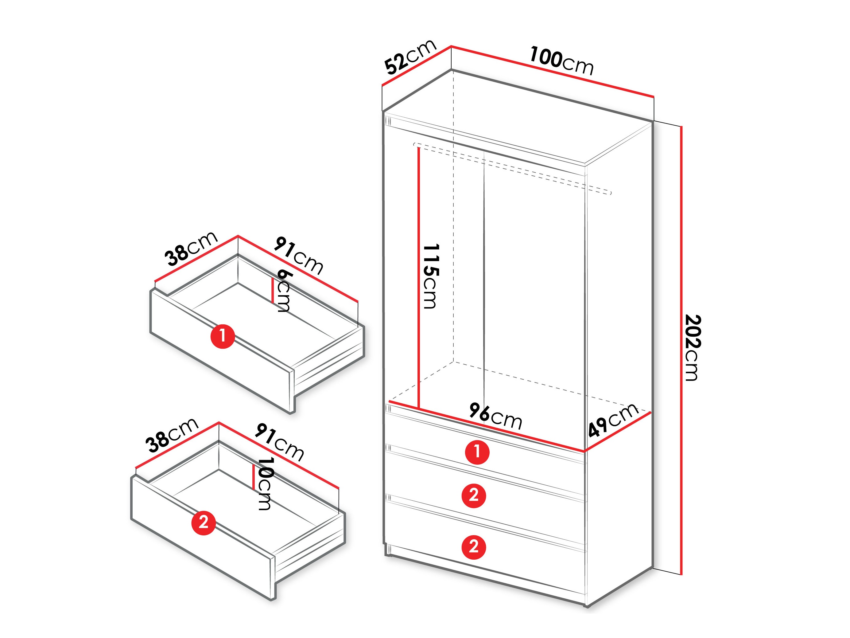 Dulap Comfivo Structor (Alb)
