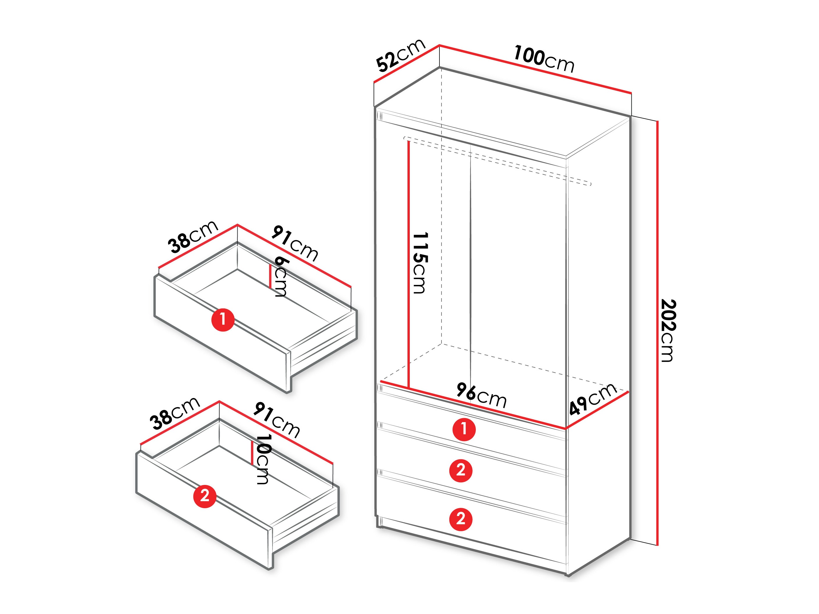 Dulap Comfivo Structor (Negru)