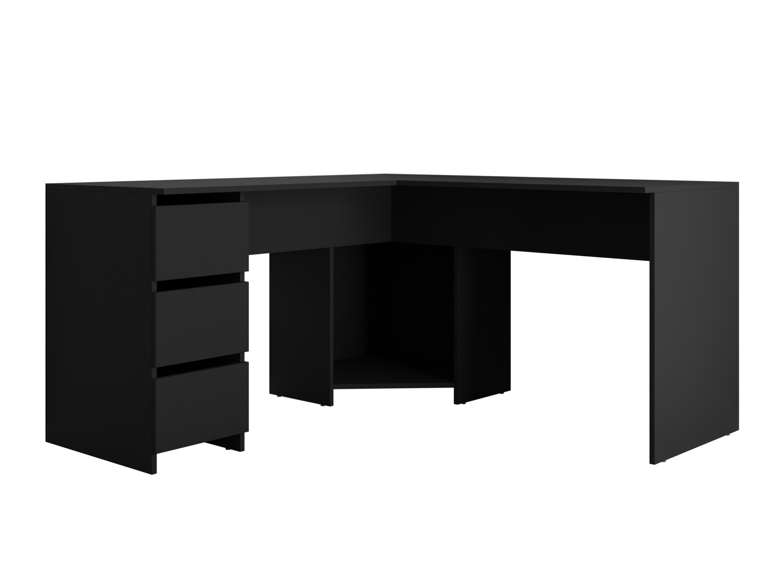 Birou de colt Comfivo Insuler (Negru)