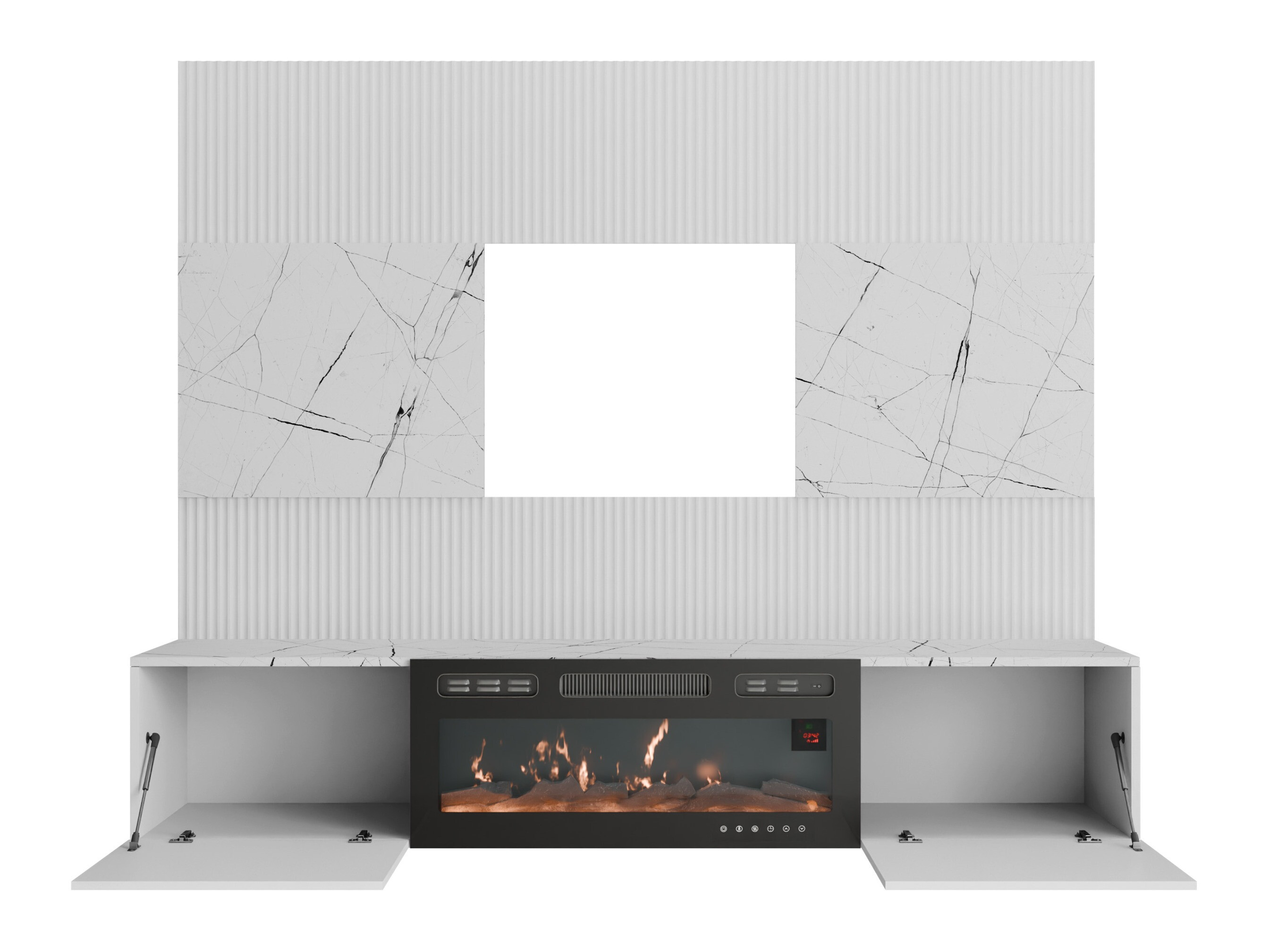 Set de living Comfivo Salix VII (Alb + Marmură albă)