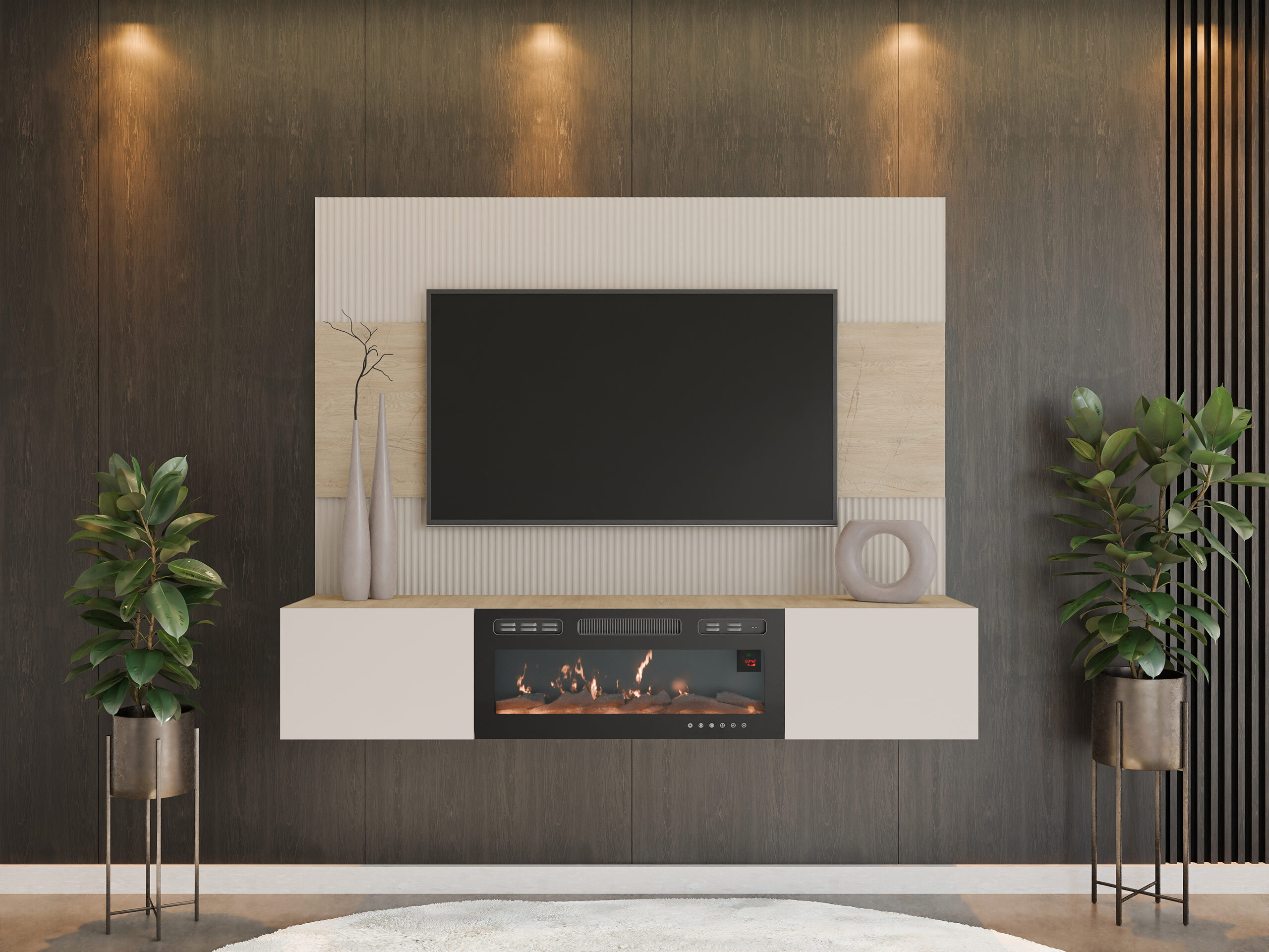 Set de living Comfivo Salix VII (Bej + Stejar Cremona)