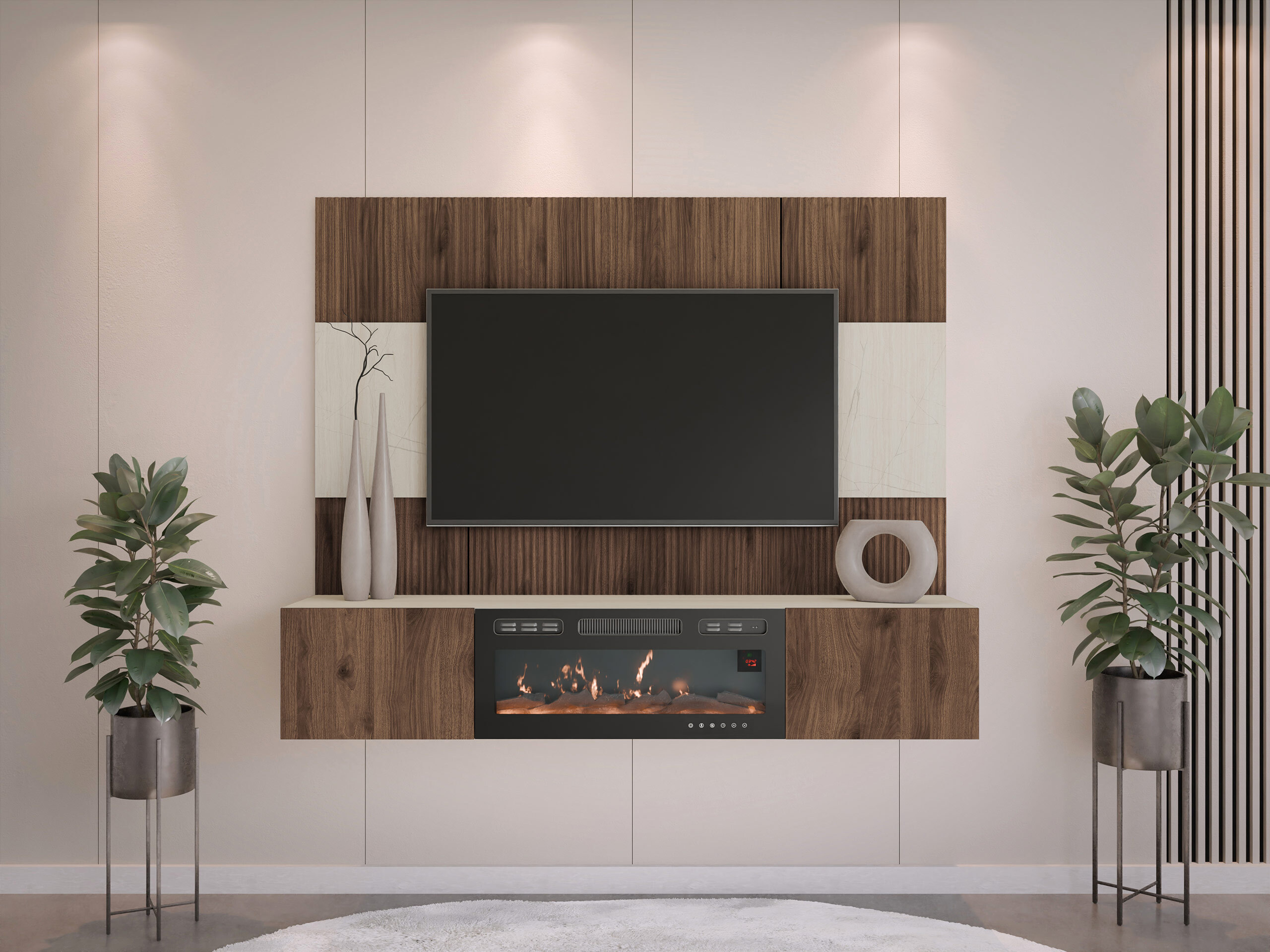 Set de living Comfivo Salix VII (Nuc + Deschis Travertine)