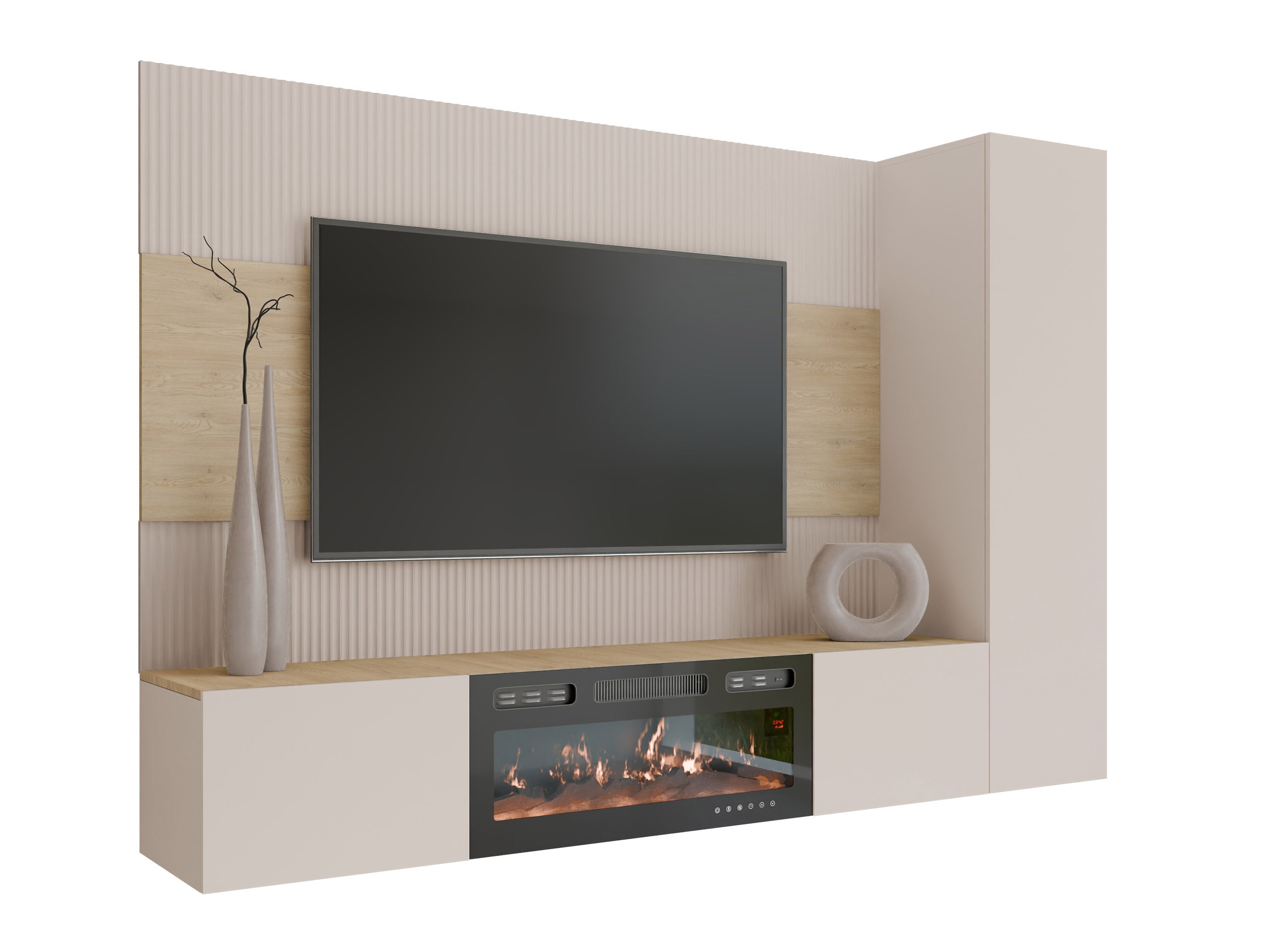 Set de living Comfivo Salix IX (Bej + Stejar Cremona)