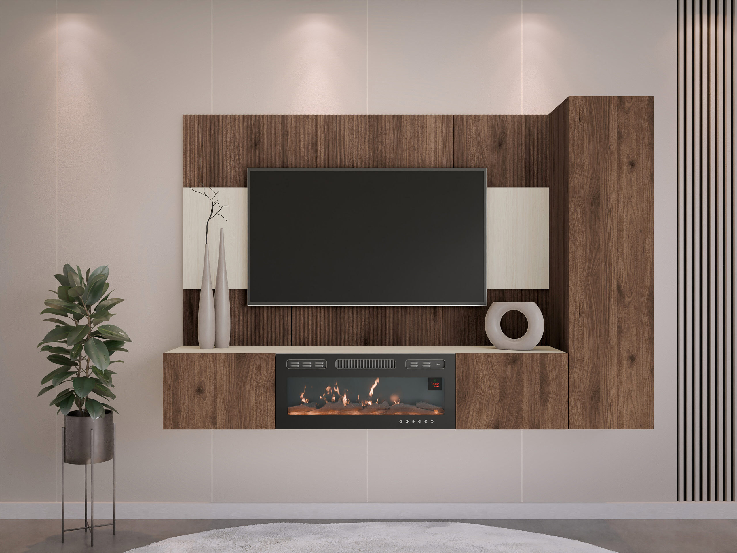 Set de living Comfivo Salix IX (Nuc + Deschis Travertine)