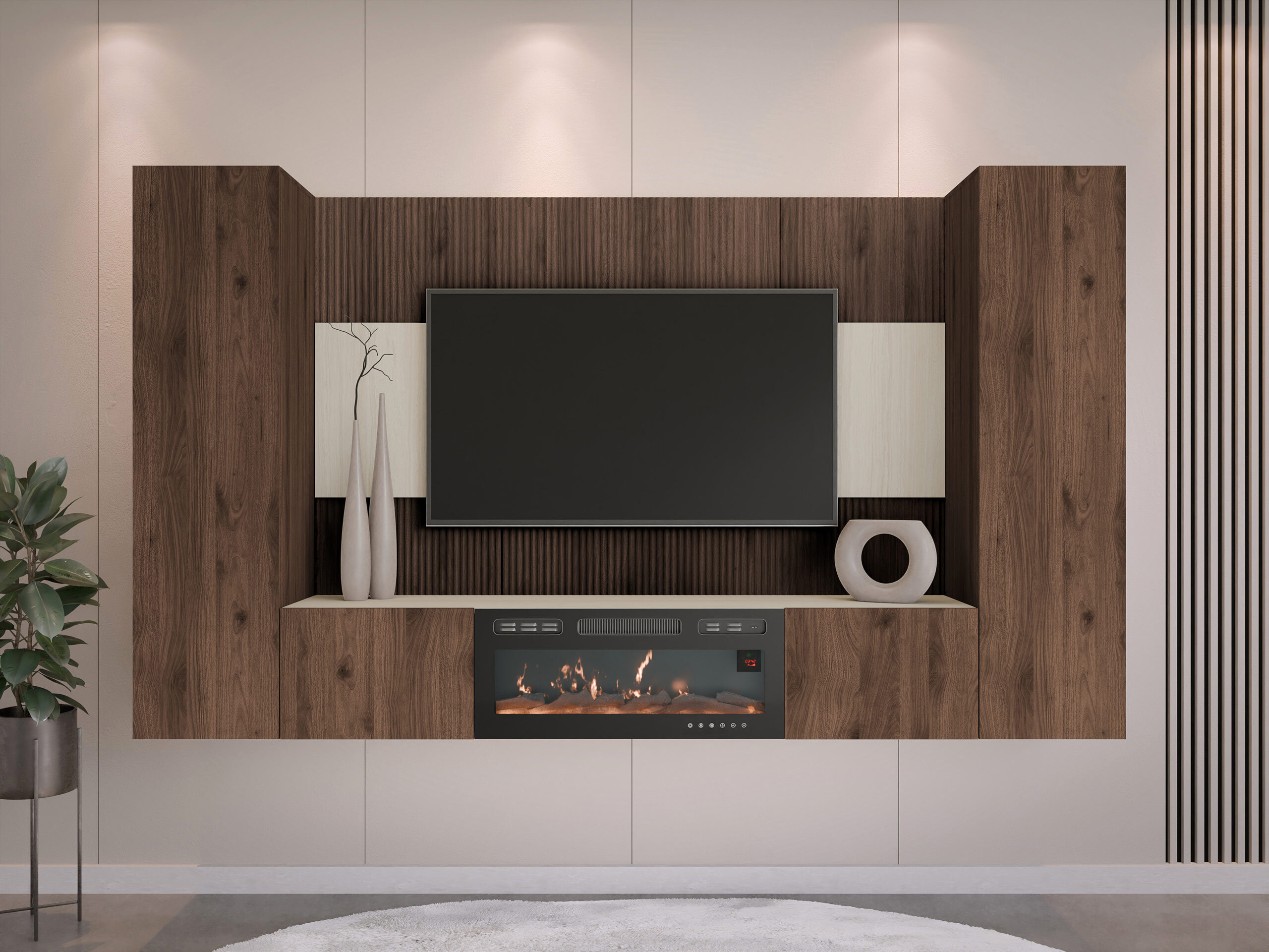 Set de living Comfivo Salix VIII (Nuc + Deschis Travertine)