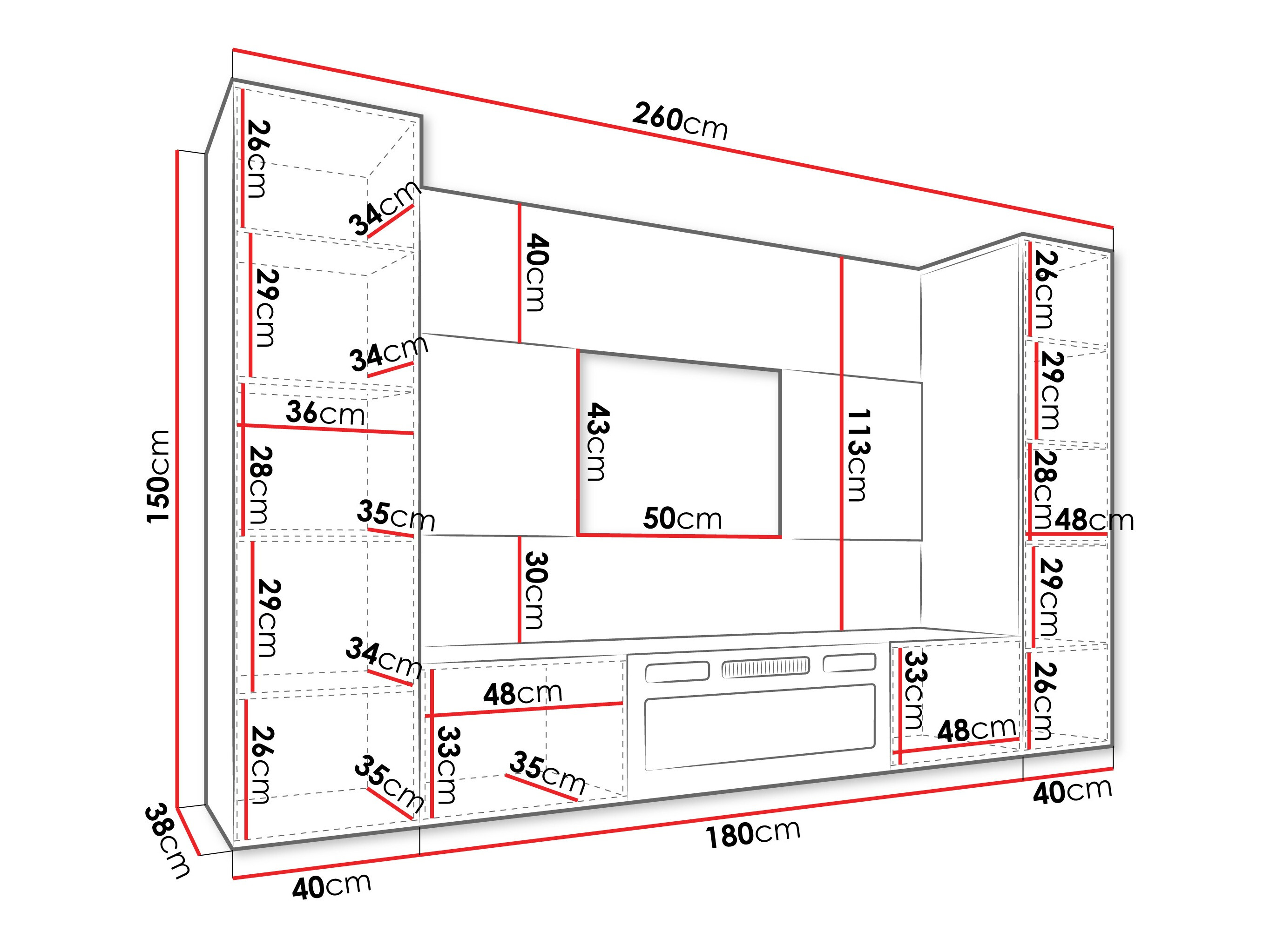 Set de living Comfivo Salix VIII (Nuc + Deschis Travertine)