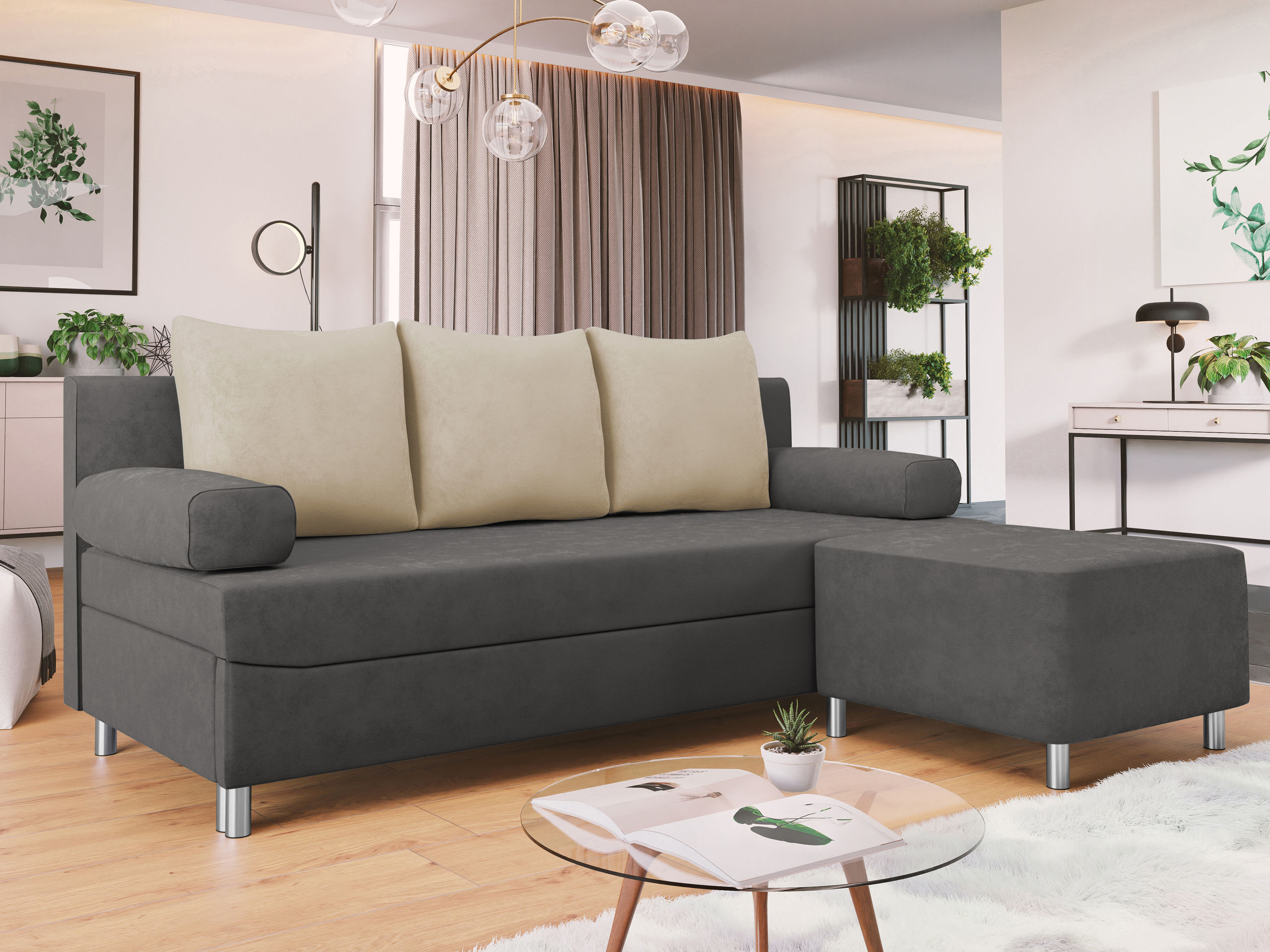 Canapea extensibilă Comfivo Artes (Alova 36 + Alova 07)