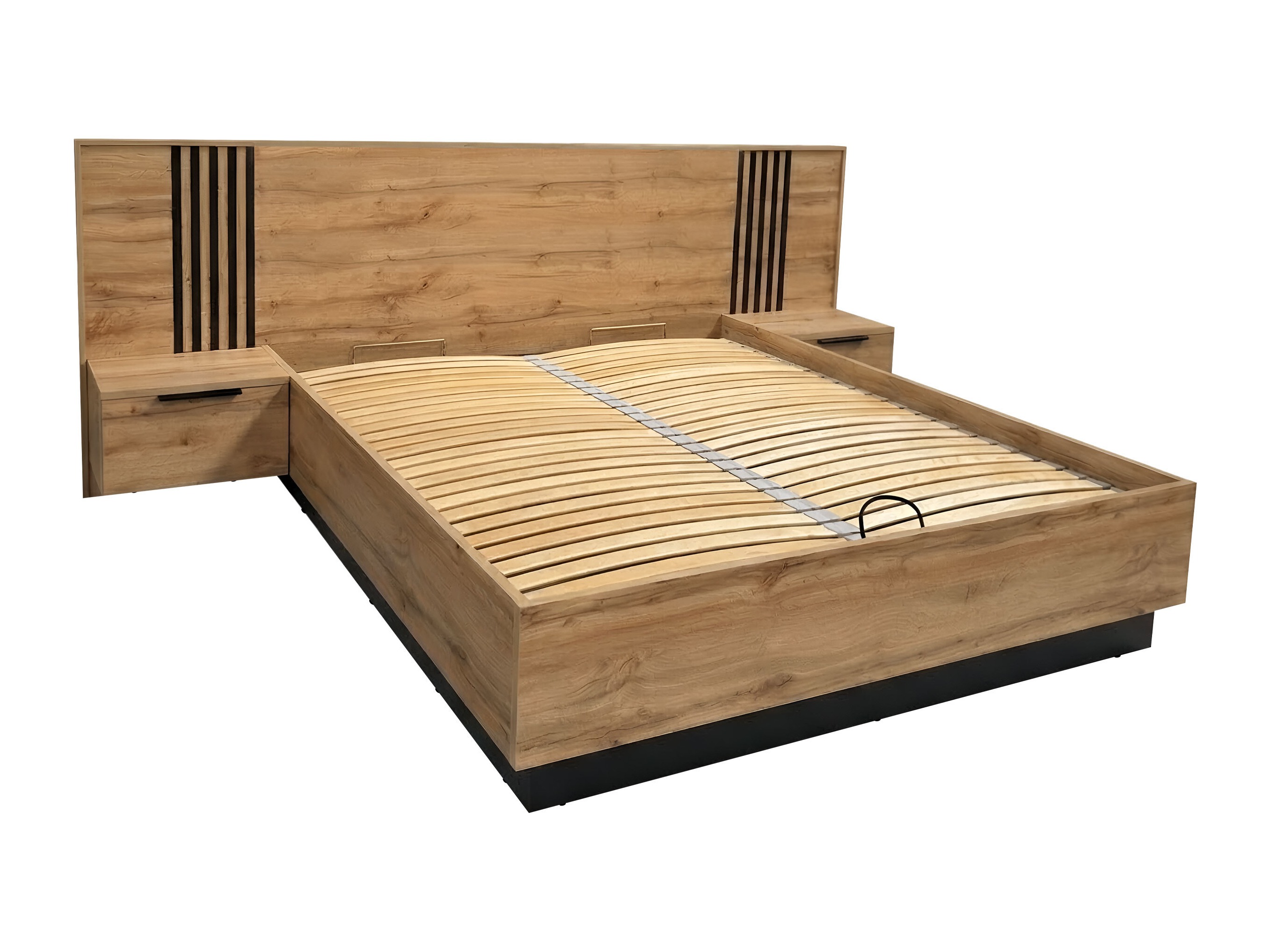 Set dormitor Collis (Stejar Wotan + Negru)
