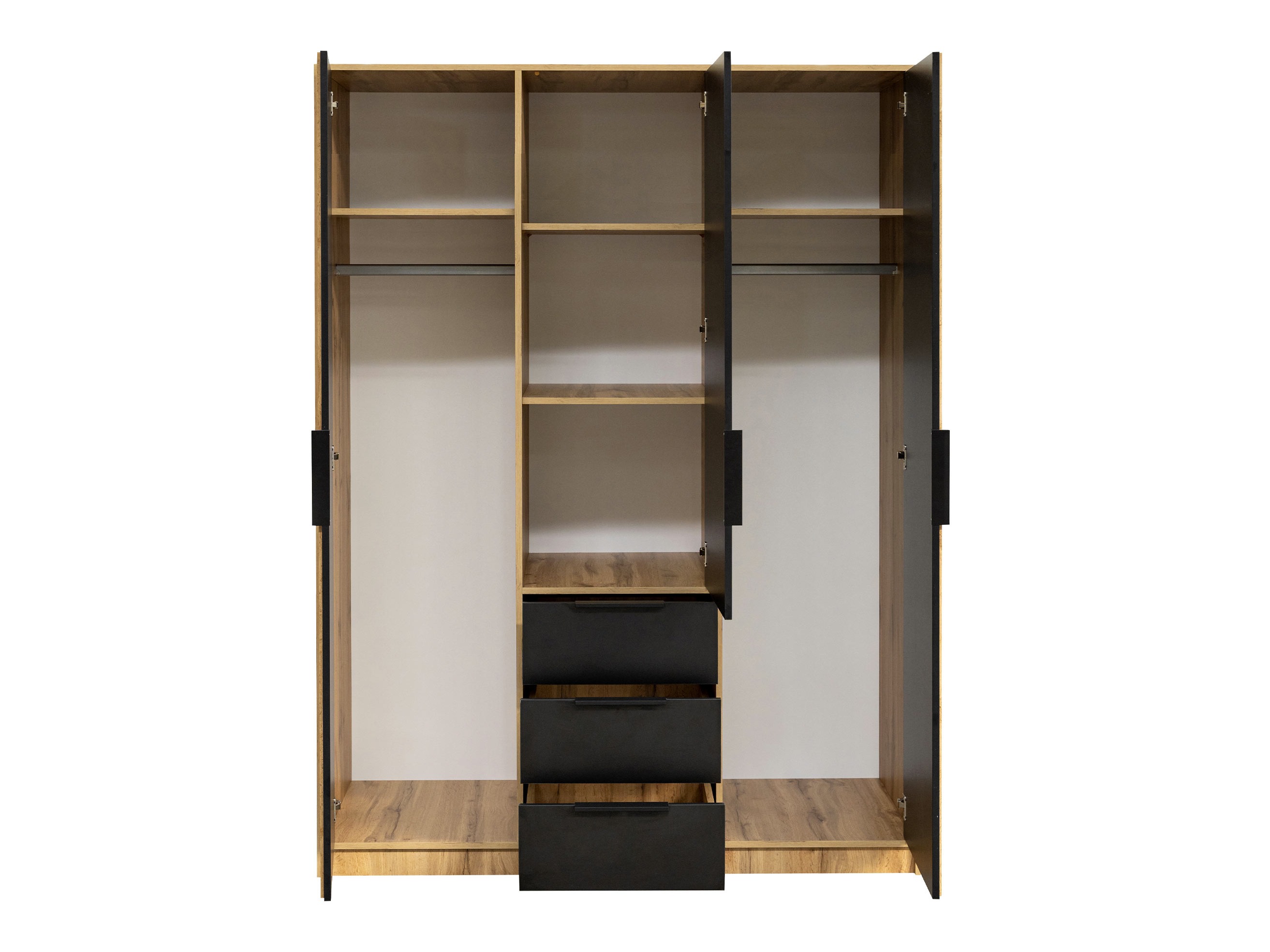 Set dormitor Collis (Stejar Wotan + Negru)