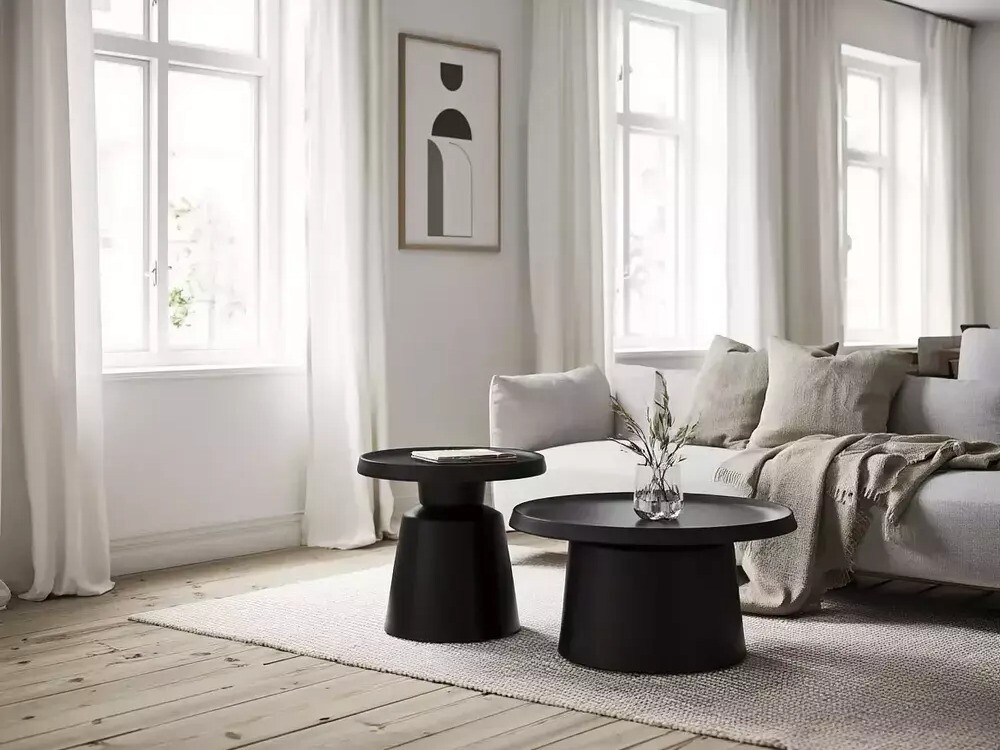 Set de măsuțe de cafea Detroit 721 (Negru)