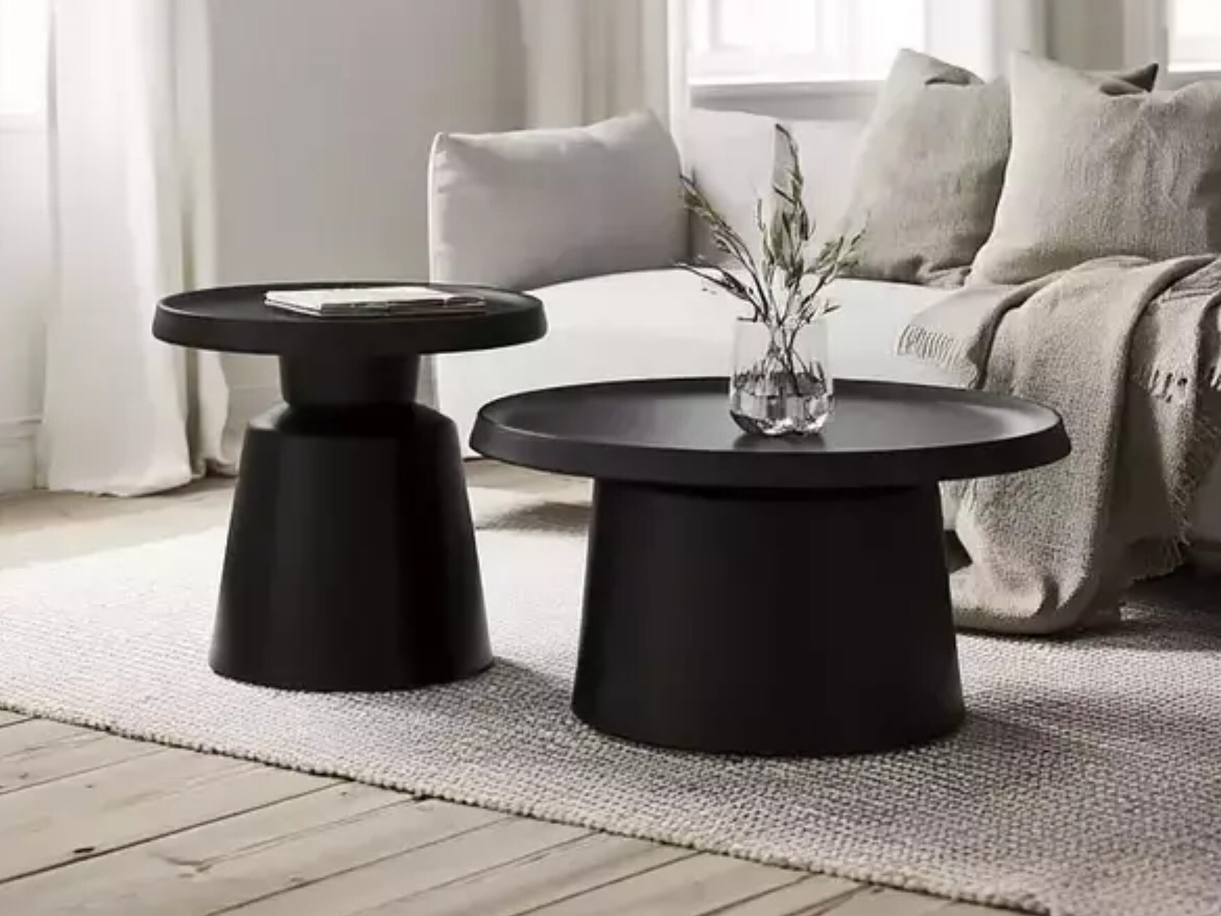 Set de măsuțe de cafea Detroit 721 (Negru)