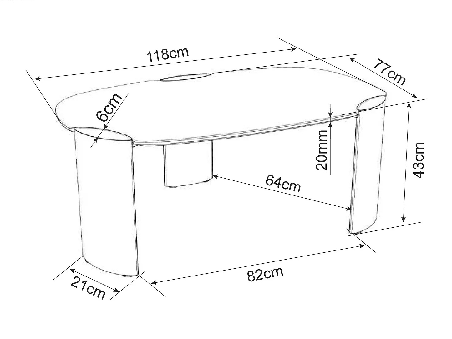 Măsuță de cafea Detroit 1021