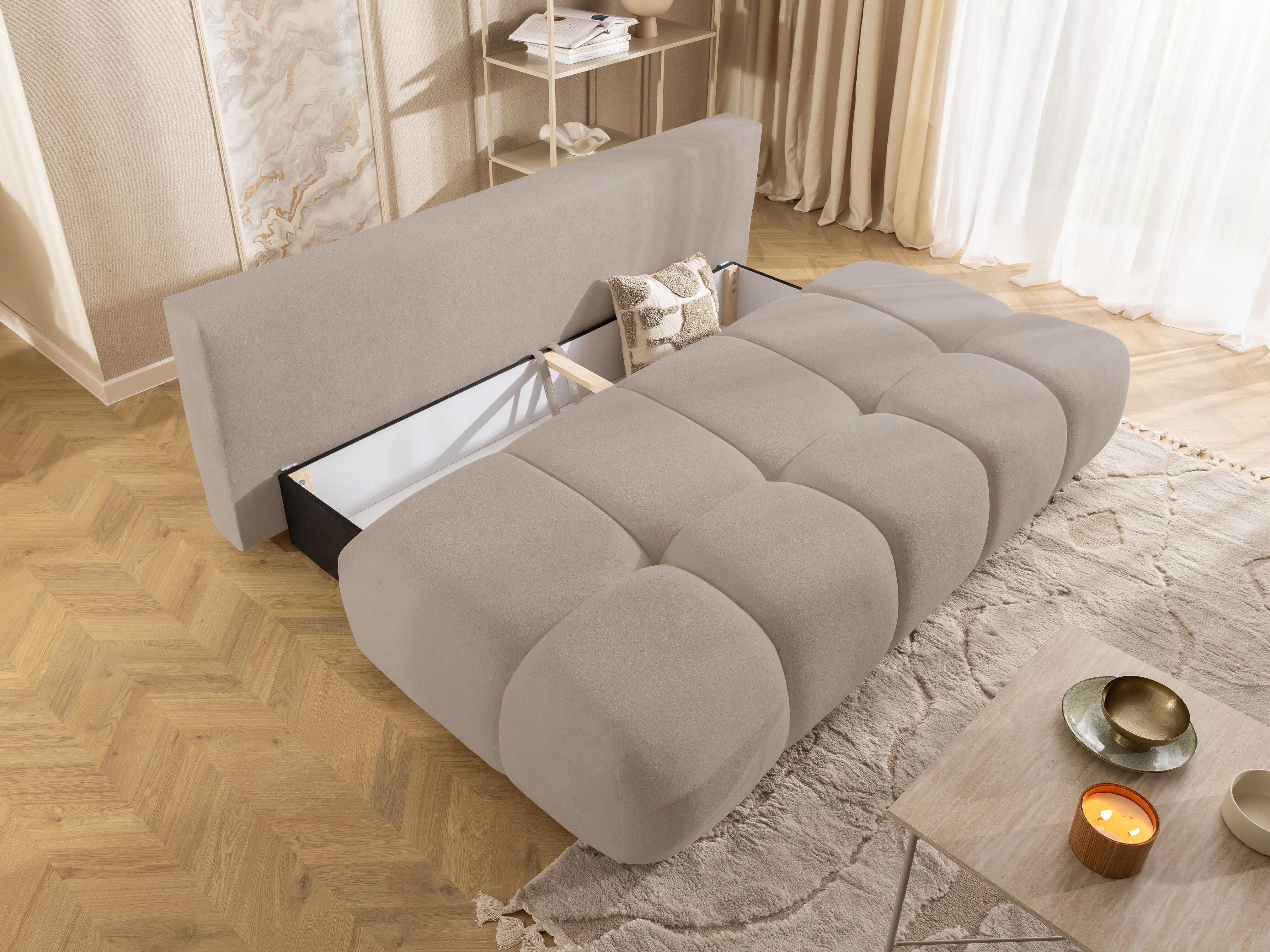 Canapea extensibilă Rocklin 203 (Soft Plush 03)
