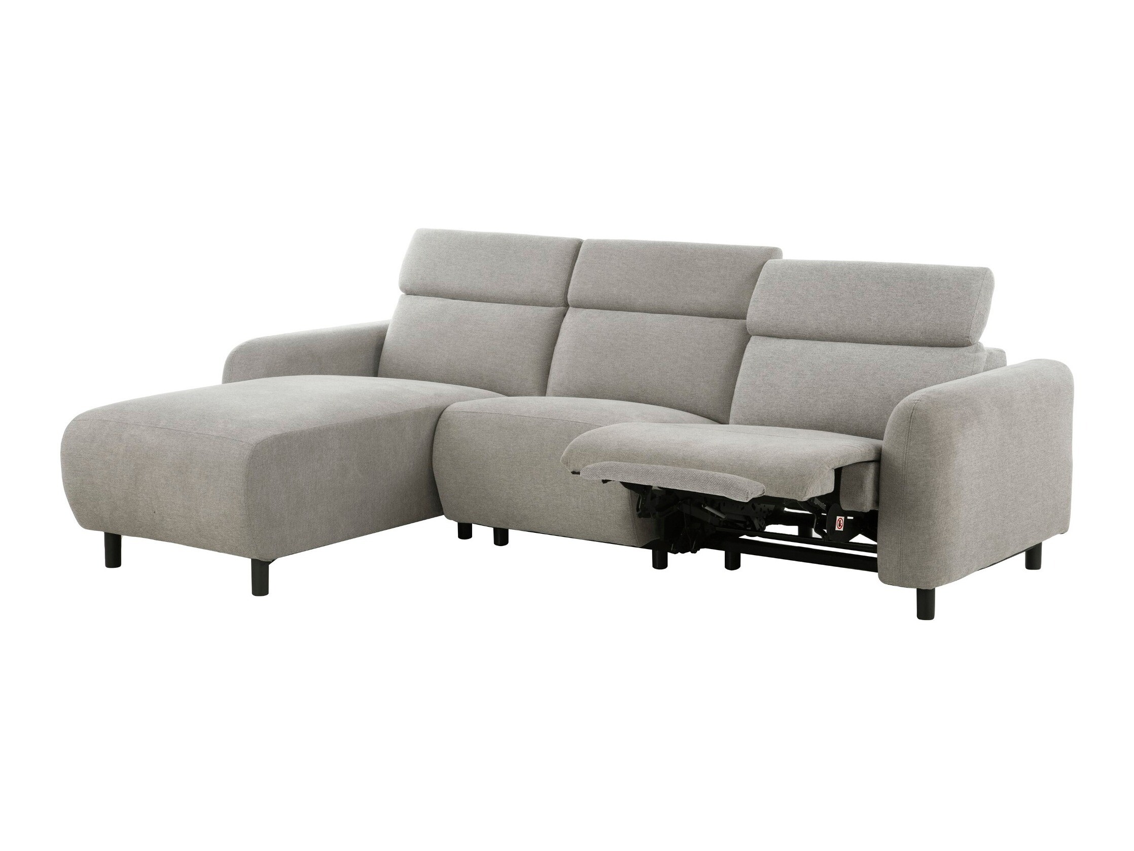 Colțar cu recliner Revbena 107 (Gri deschis)