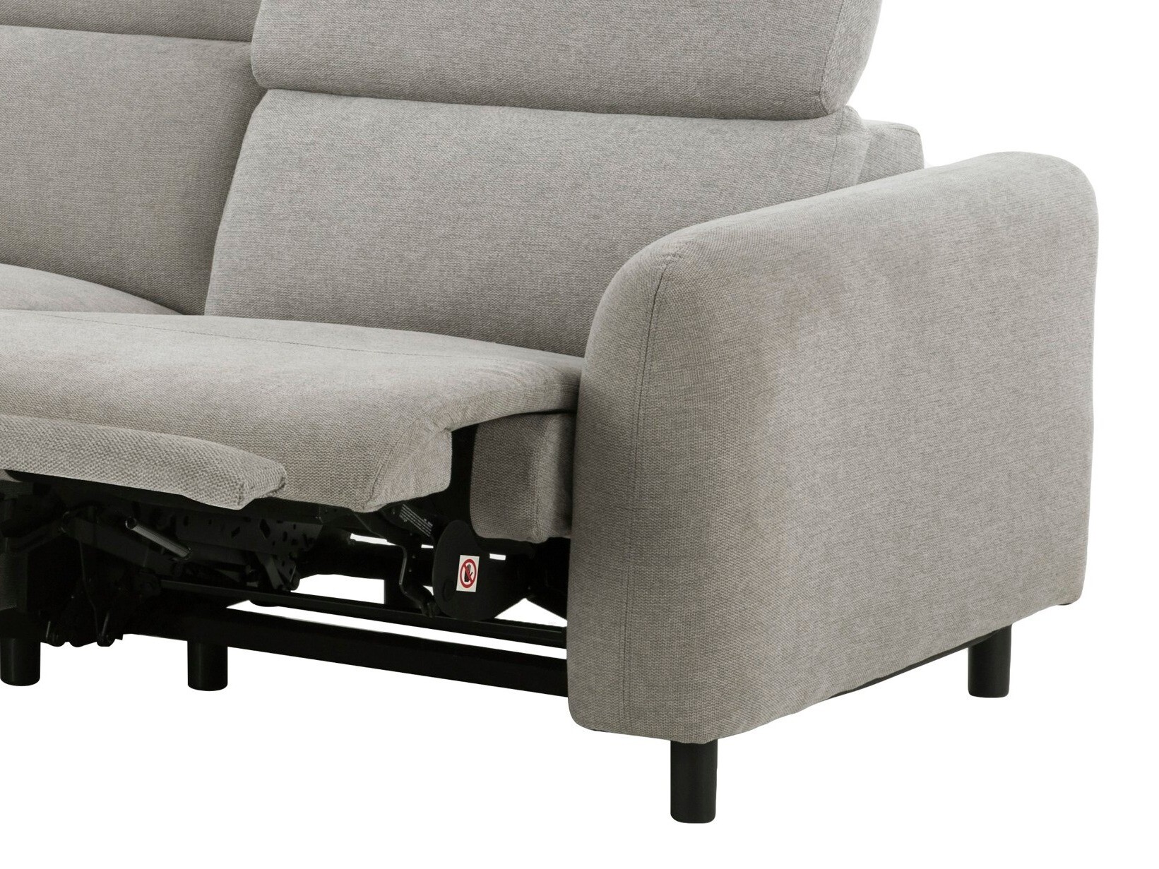 Colțar cu recliner Revbena 107 (Gri deschis)