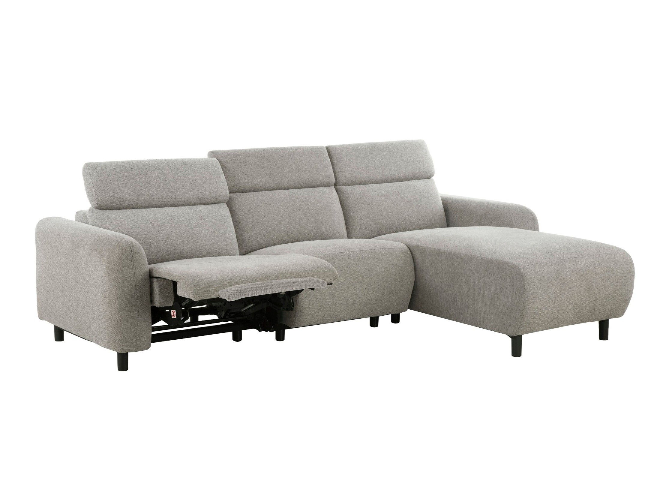 Colțar cu recliner Revbena 107 (Gri deschis)