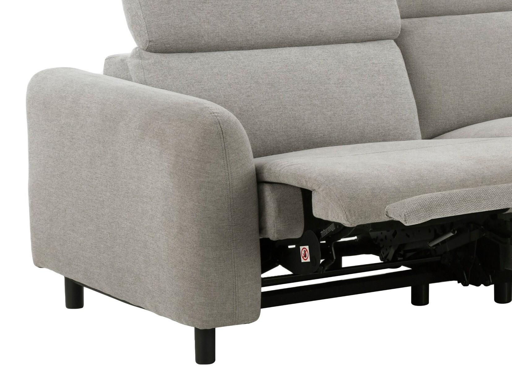 Colțar cu recliner Revbena 107 (Gri deschis)