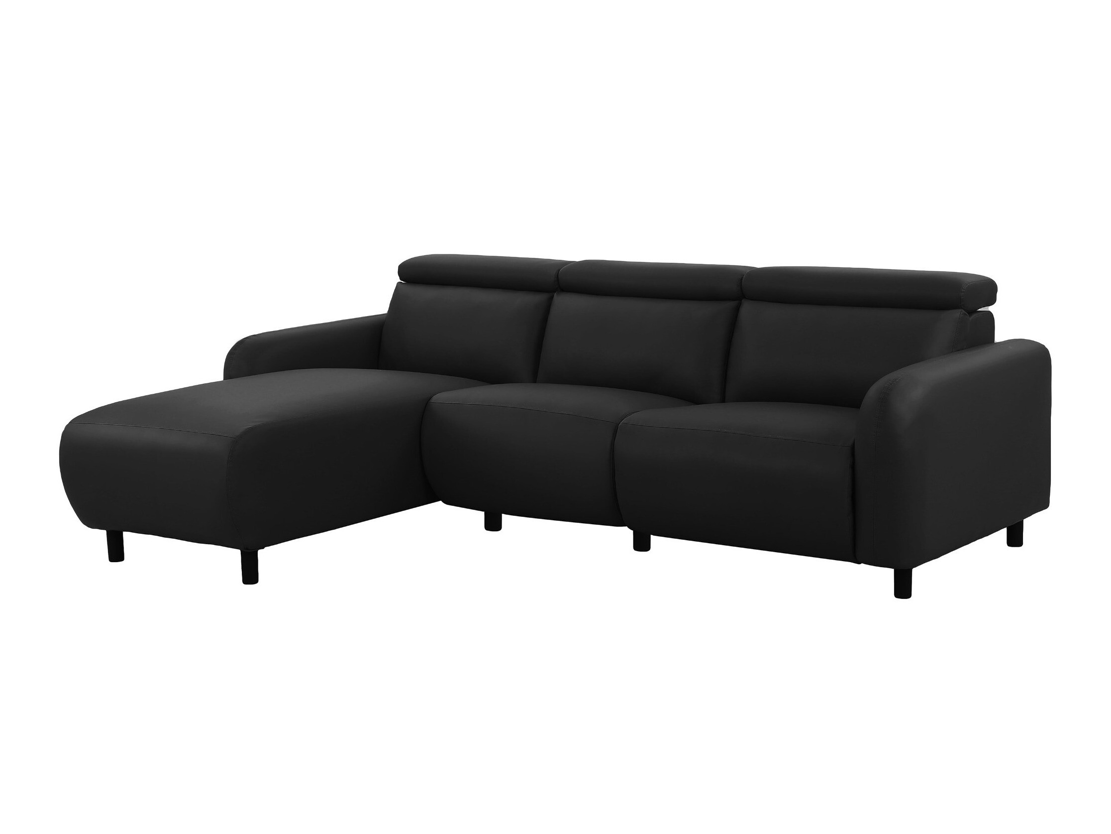 Colțar cu recliner Revbena 107 (Negru)