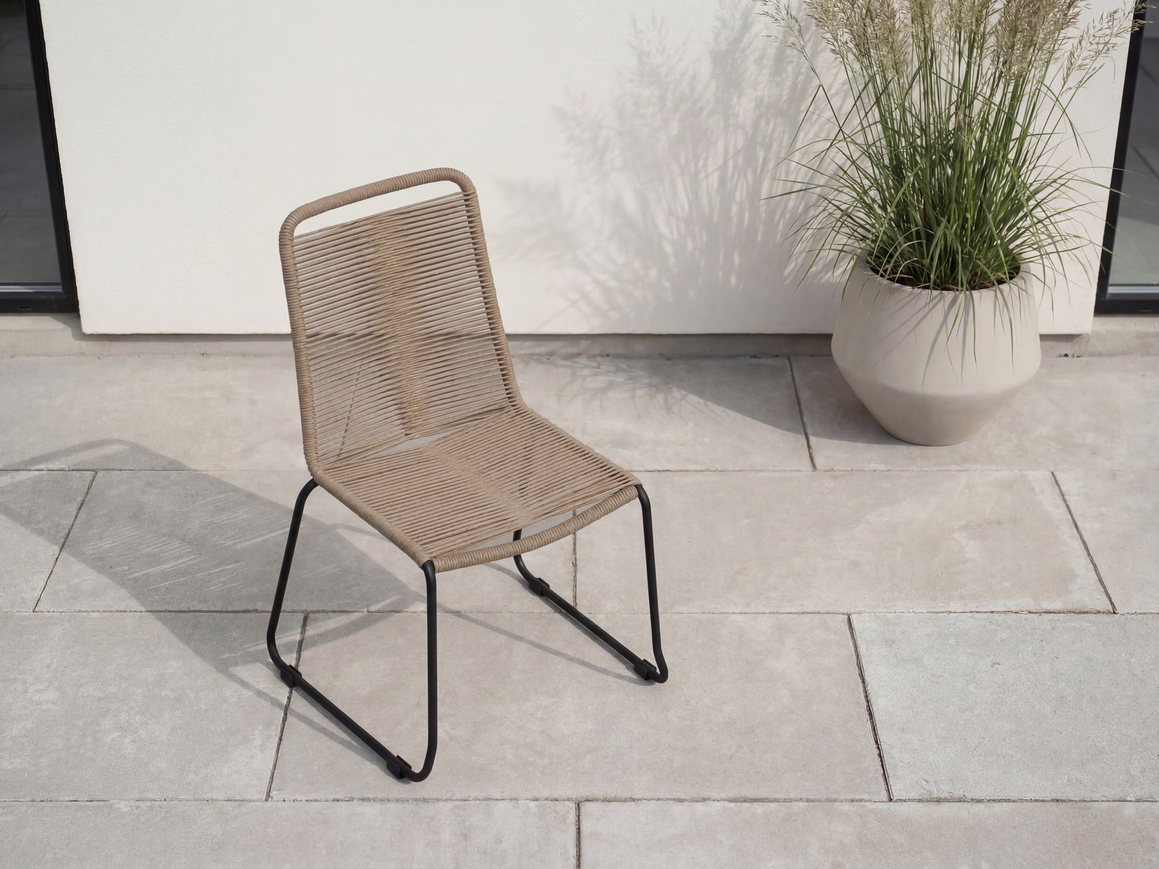 Scaun de exterior Dallas 2820 (Maro deschis + Negru)