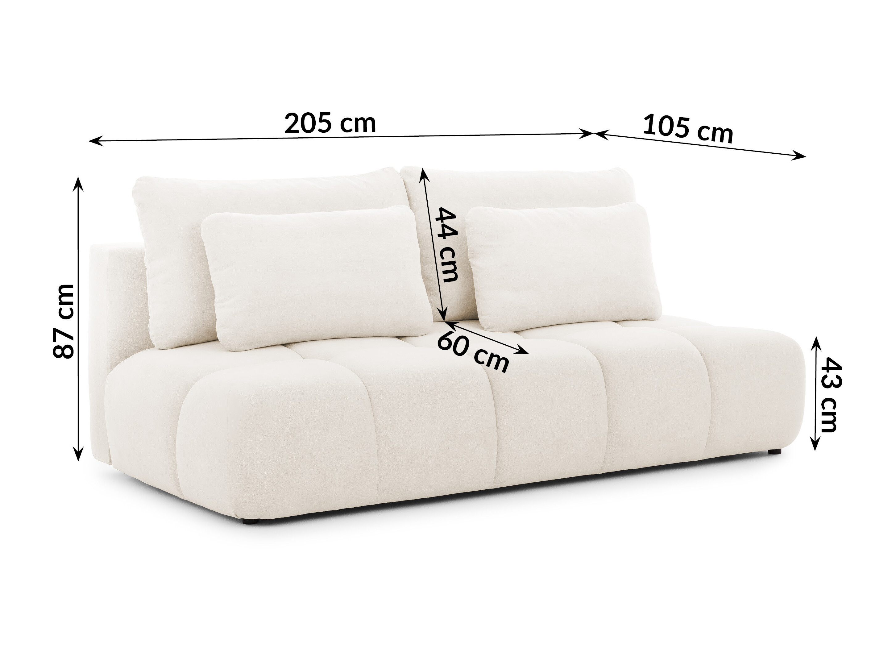 Canapea extensibilă Rocklin 203 (Soft Plush 01)