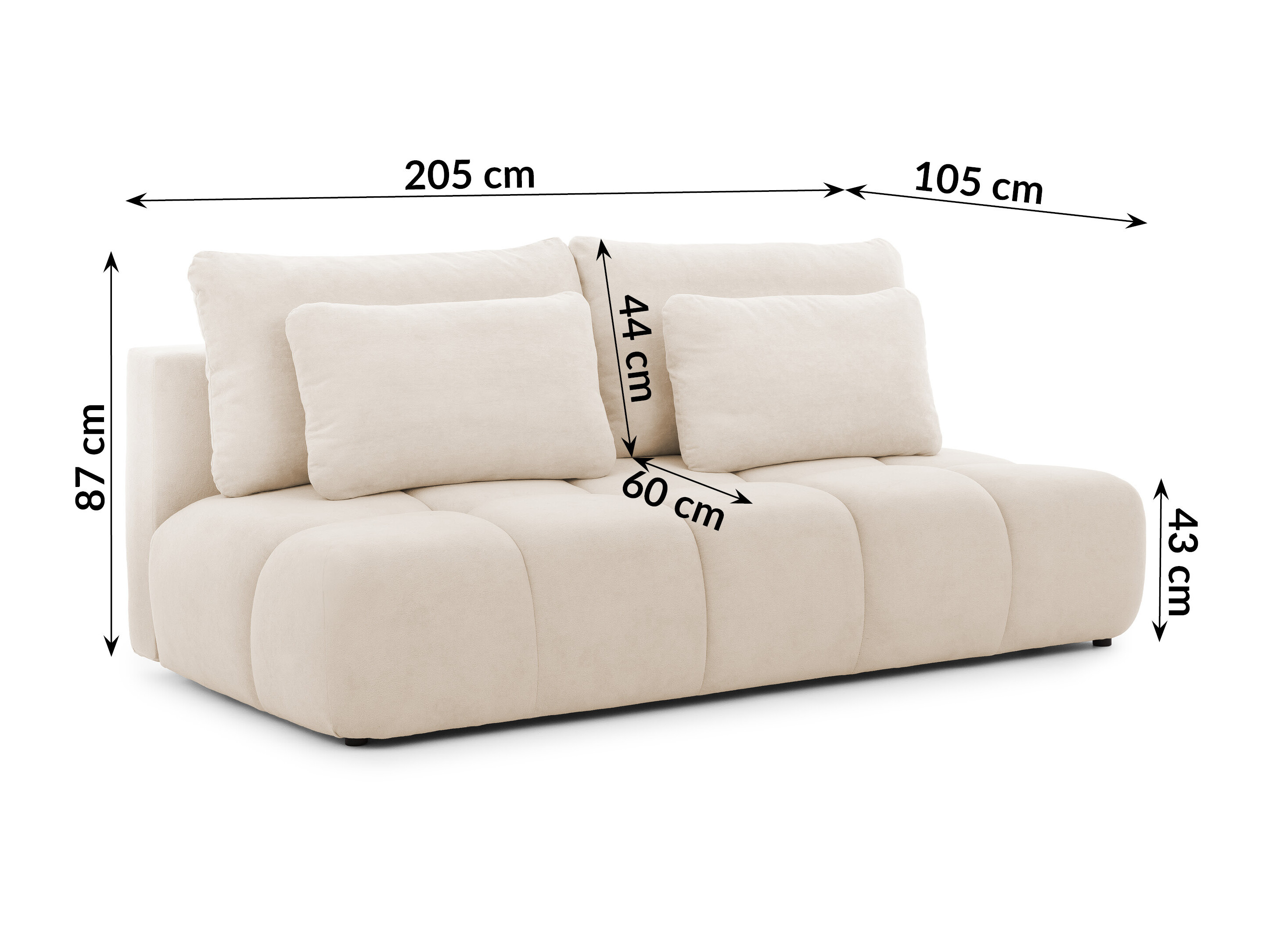 Canapea extensibilă Rocklin 203 (Soft Plush 02)