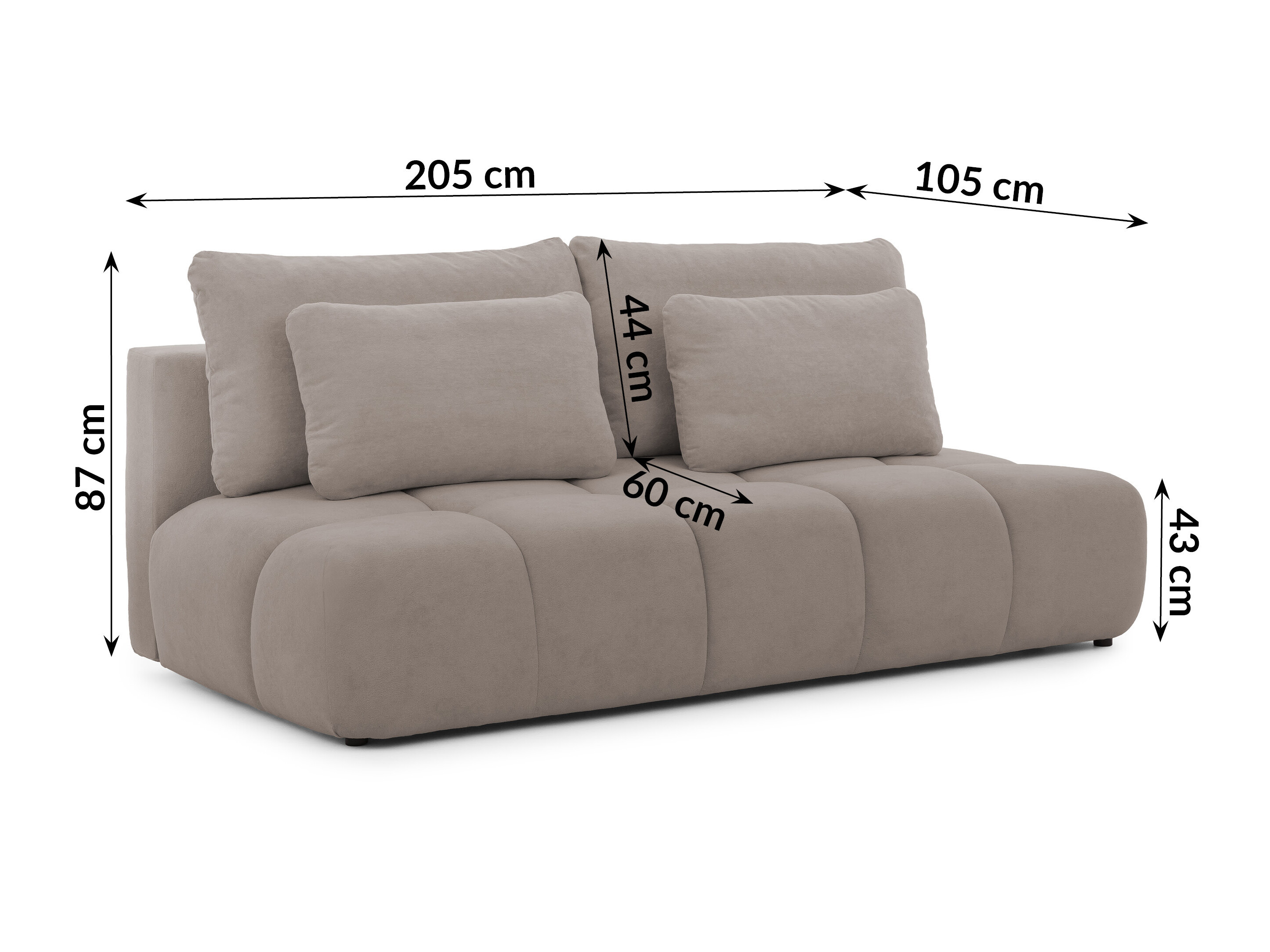 Canapea extensibilă Rocklin 203 (Soft Plush 04)