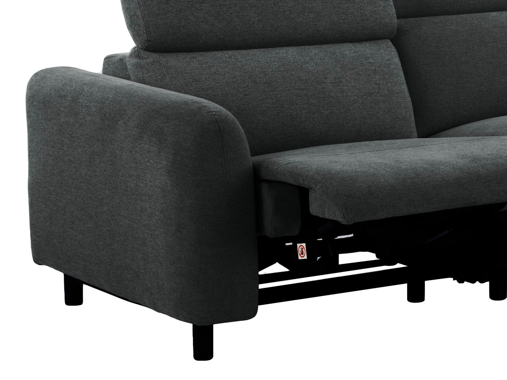 Colțar cu recliner Revbena 100 (Antracit)