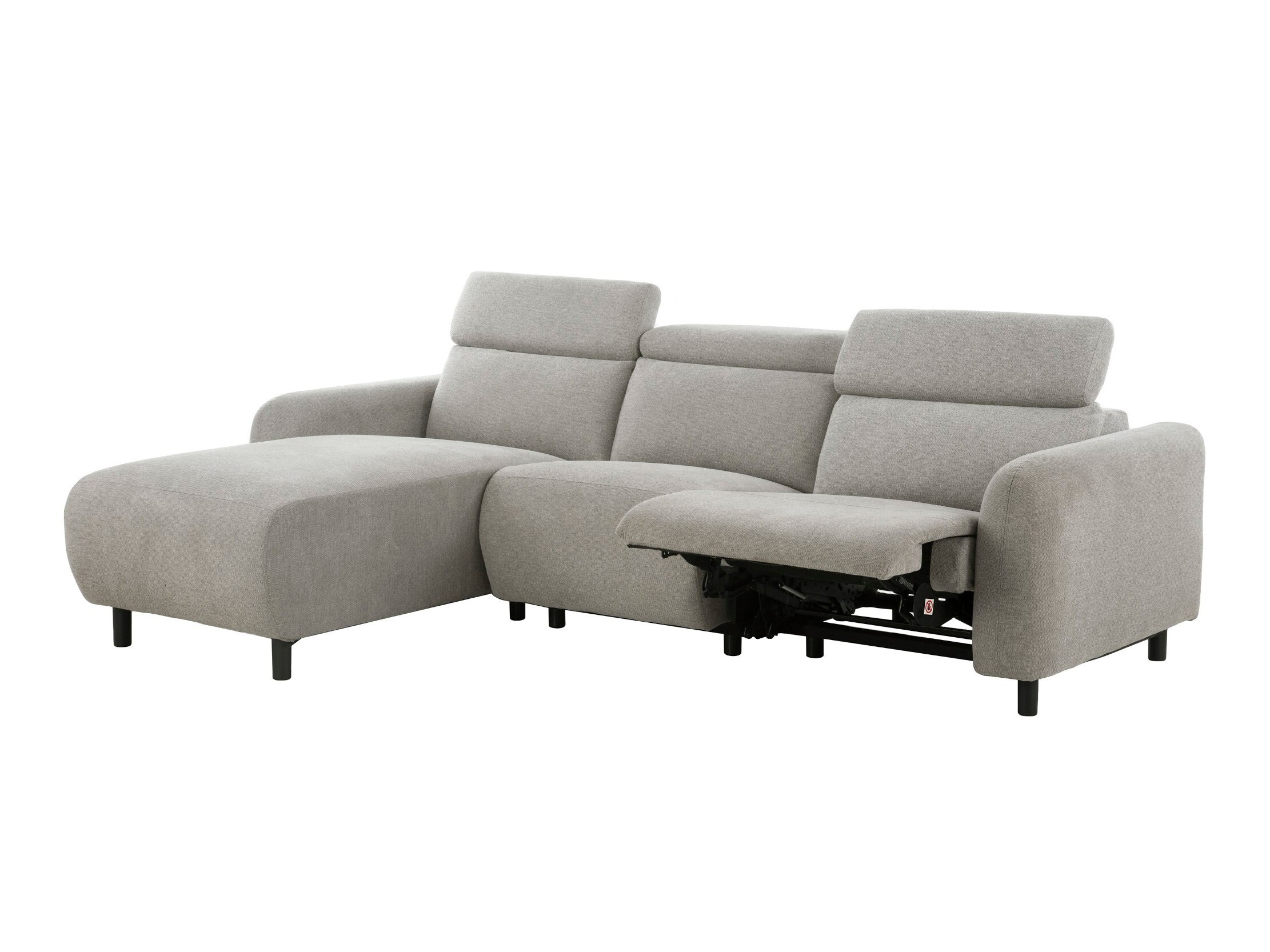 Colțar cu recliner Revbena 100 (Gri deschis)