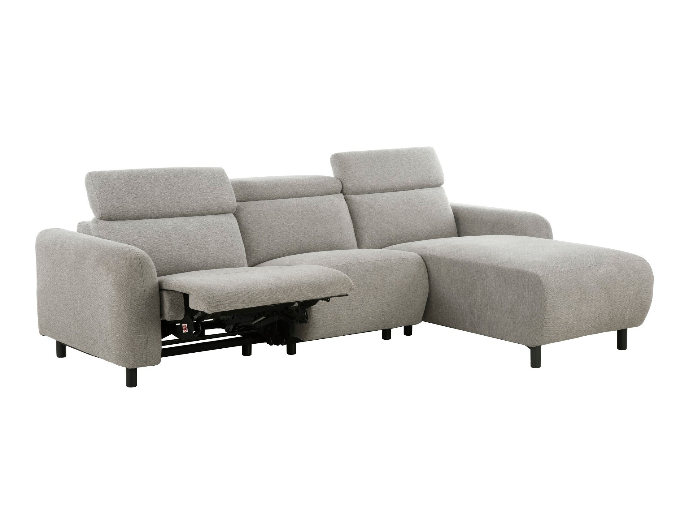 Colțar cu recliner Revbena 100 (Gri deschis)